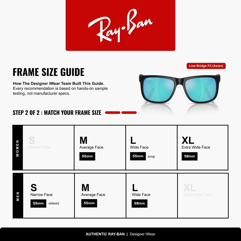 Ray-Ban RB4165F Justin Classic Square Sunglasses for Men