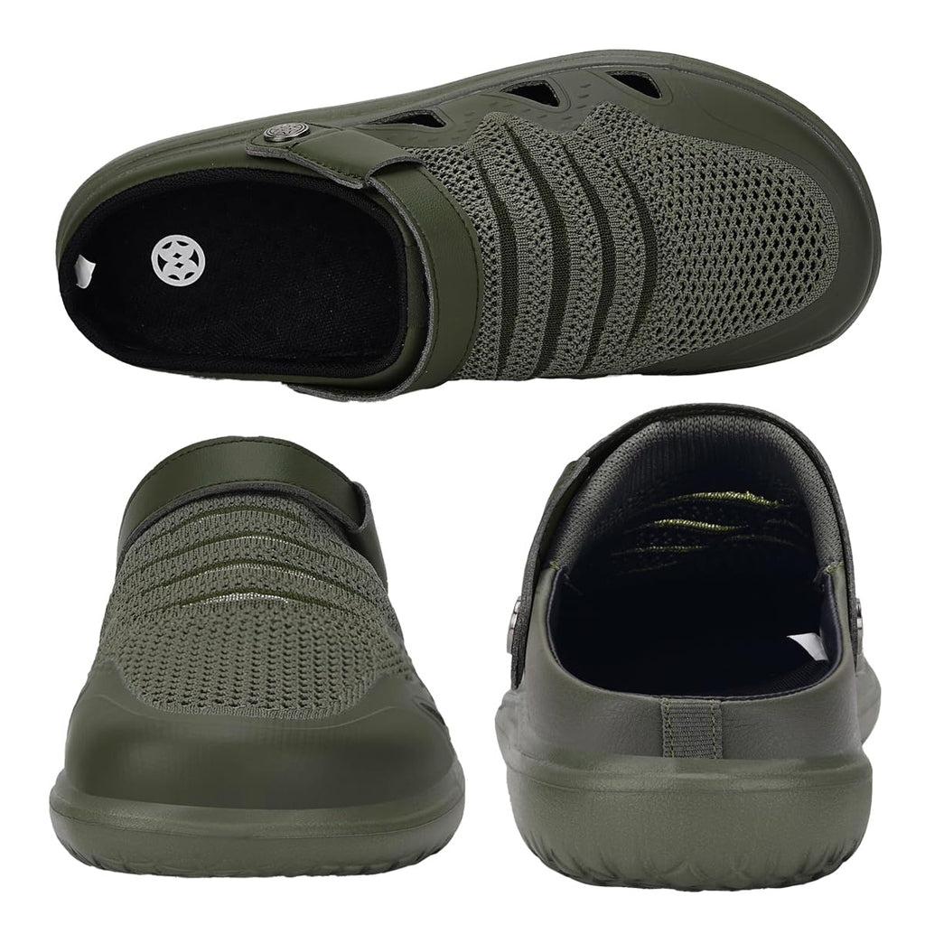Men's Women's Clogs Garden Shoes Slip On Sandals Breathable Summer Orthotic Walking Slippers with Plantar Fasciitis Soles