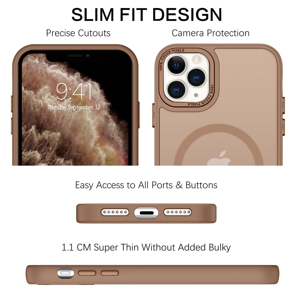 BENTOBEN for iPhone 11 Pro Case 2019 [Compatible with Magsafe] Translucent Matte Magnetic Phone Case iPhone 11 Pro 5.8" Slim Thin Shockproof Bumper Women Men Protective Cases Cover, Black
