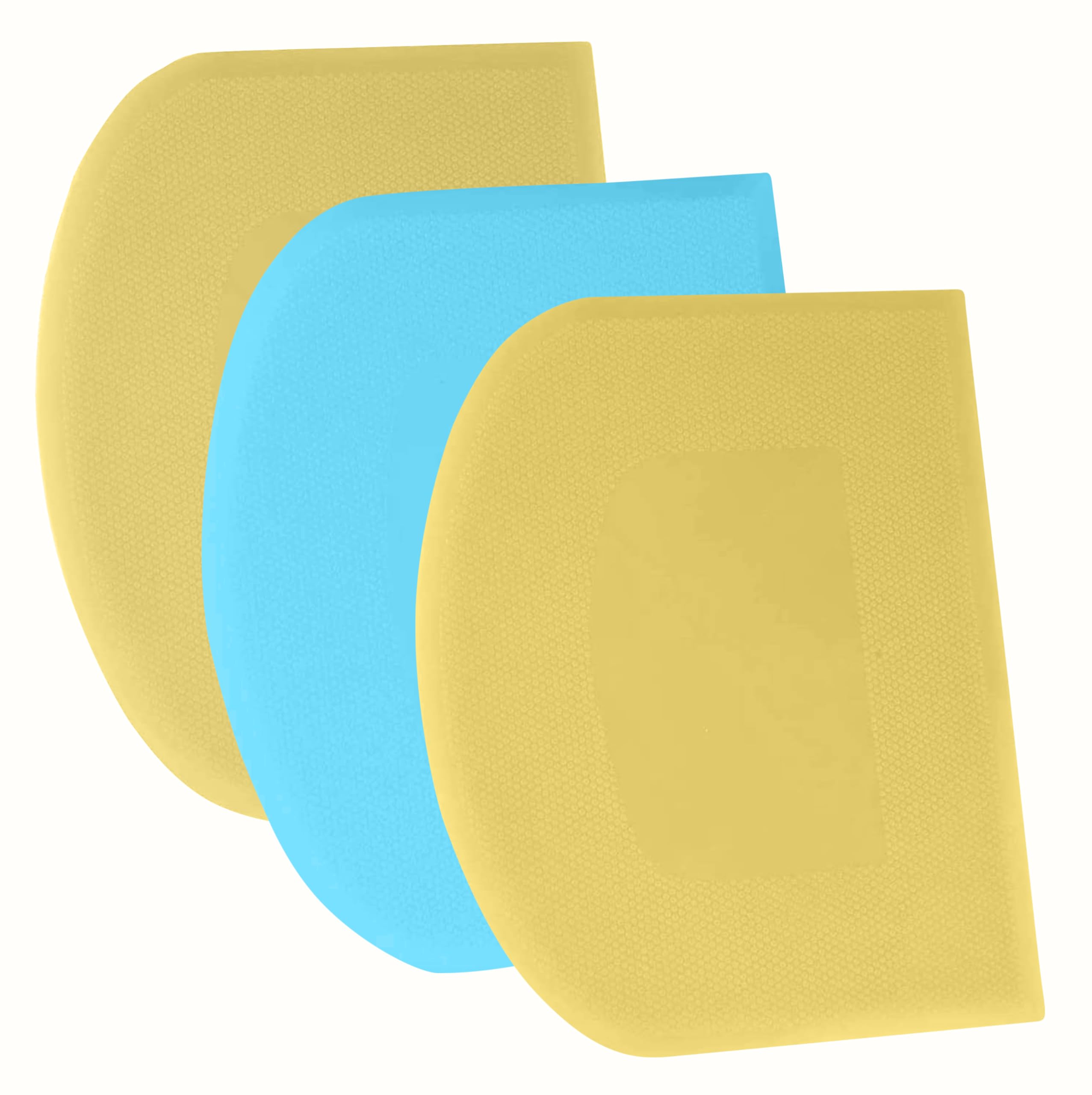 SURDOCA Dough Scraper Bench Scraper - 3P 4.7x3.7" Plastic Flexible Bowl Scraper, Sharp Edge & Angles Cake Scraper. Non-Slip Bakeware Decorating Tools Sculpting & Modeling Tools - Blue+White+Pink