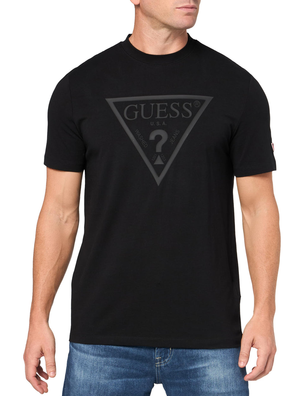 Guess Men's Eco Tonal Logo Short Sleeve T-Shirt
