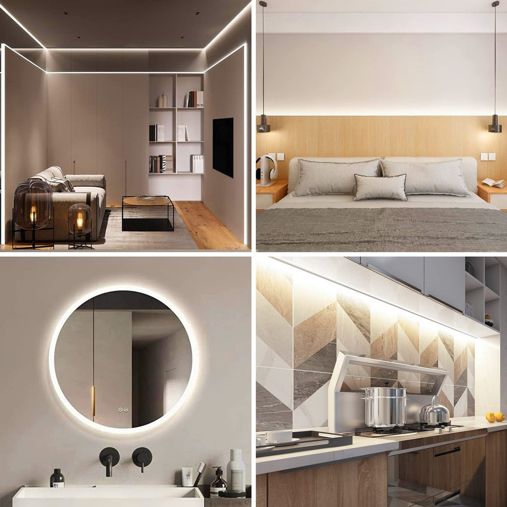 Pandery COB LED Strip,LED Strip Lights 3M/9.84ft,Touch Dimmable LED Strips,CRI90+,2700K Warm White cob led,960LEDs,24V LED Tape Lights,Indoor for Bedroom, Kitchen, TV, Mirror,Cabinet