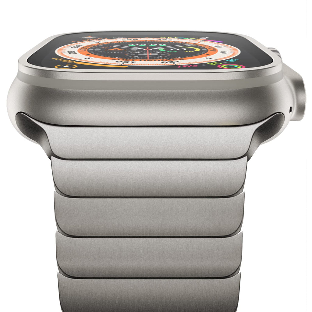 NewWays Titanium & Stainless Steel Link Bracelet for Apple Watch Band Ultra 3 2 1 Band 49mm Series11 10 46mm 42mm 45mm 44mm 41mm 40mm 38mm Series 3-11