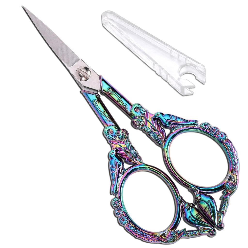 YOUGUOM Small Craft Scissors, Little Travel Sharp Embroidery Scissors All Purpose, Straight Tips Mini Sewing Shears, Precision Detail Thread Cutting Snips