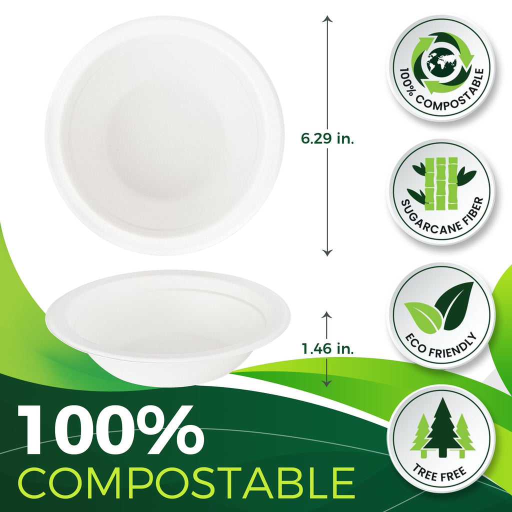 4oz Disposable Paper Cups [100-Pack], Sturdy Small/Mini Paper Cups/bowls, Perfect for Dip Sauce, Tasting and Snacks, 100% Compostable Sample Cups