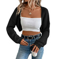 Women's Cardigan Shrugs Long Sleeve Knit Cropped Bolero Shrug Open Front Casual Cardigans for Dresses