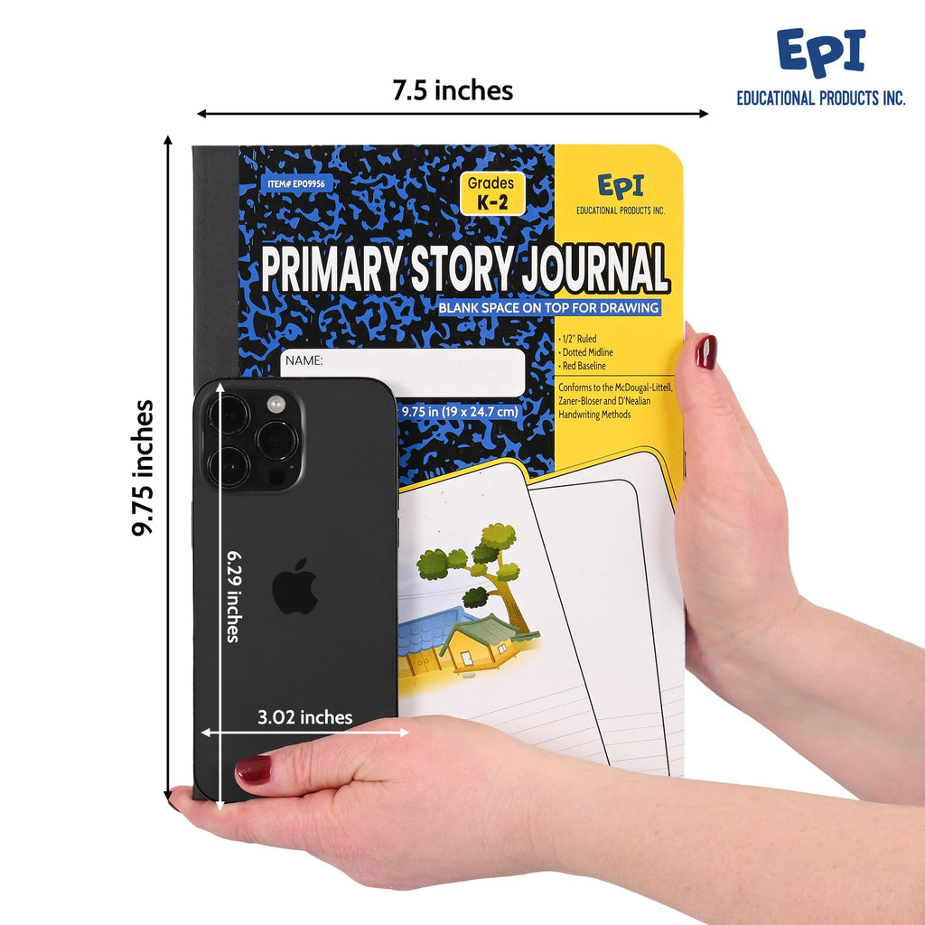3 Pack - EPI Marble Hardcover Wide Ruled Composition Notebook | 200 Pages (100 Sheets), 9.75 x 7.5 in, Sturdy Sewn Binding | School, Office, Journaling, Notes