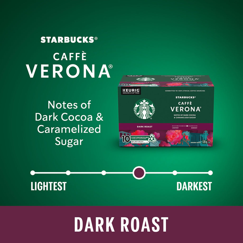Starbucks Coffee K-Cup Variety Pack, 1 Cinnamon Dolce, 1 Hazelnut, 1 Mocha, 1 Cr�me Brulee, 1 Maple Pecan, 1 Caramel, 10 CT K-Cups, 1 CT
