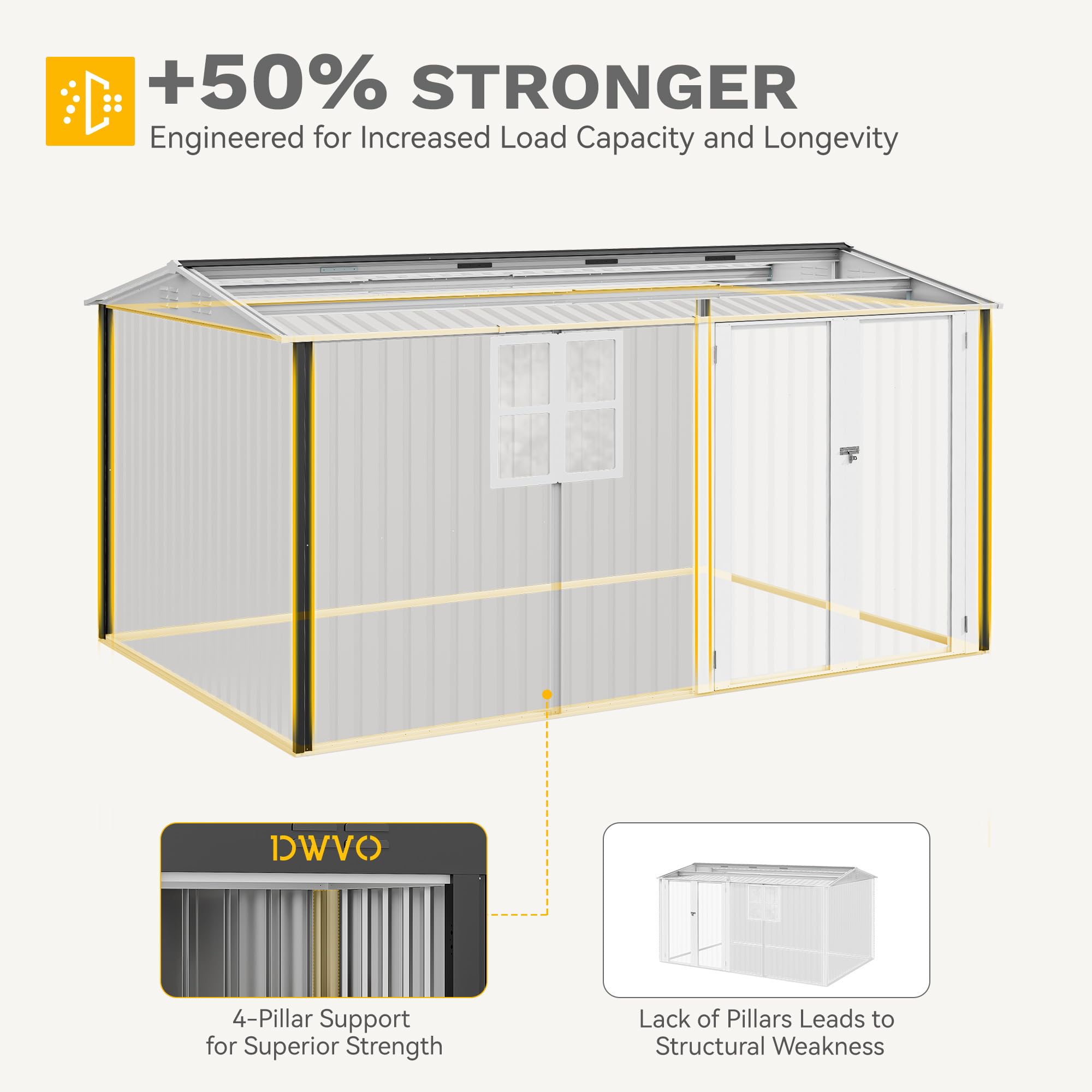 DWVO 6x4ft Outdoor Storage Shed, Lockable Metal Tool Storage Sheds, Waterproof Garden Sheds with Vents for Backyard, Patio, Garage, Lawn, Dark Gray