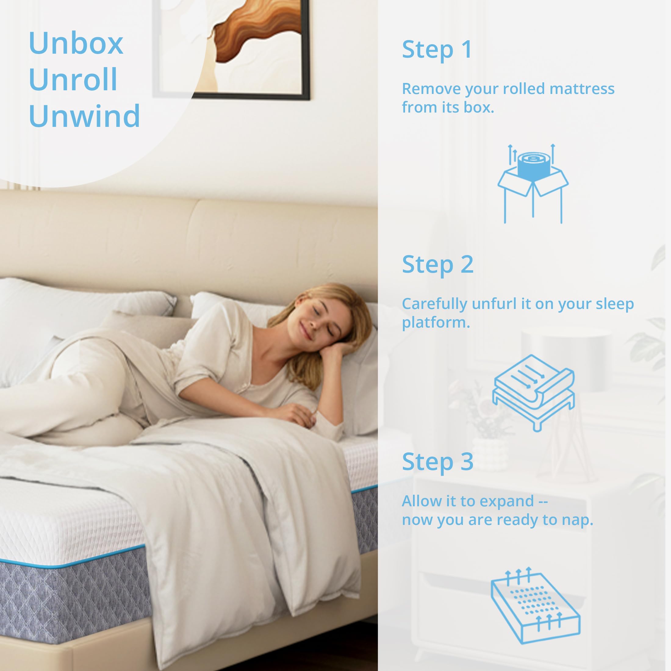 EGOHOME 14 Inch Twin Mattress in a Box, Gel Memory Foam Mattress with Cooling Cover, Medium Firm for Pressure Relief & Comfort, Foam Made in USA, Fiberglass Free, CertiPUR-US Certified
