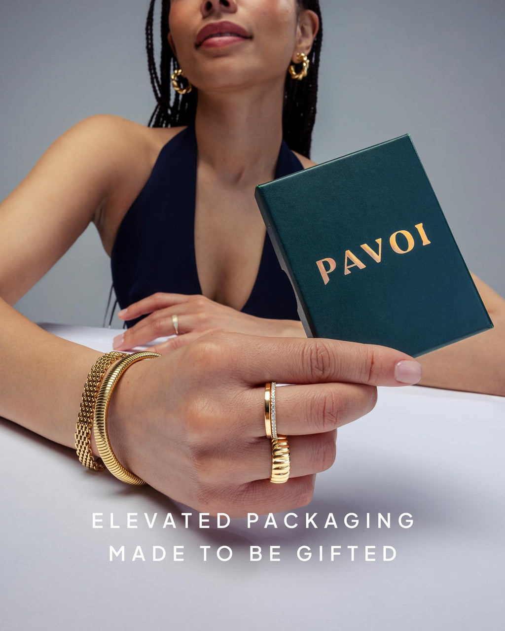 PAVOI Gold Hoop Earrings for Women - 14K-18K Yellow Gold Plated 925 Sterling Silver - Hypoallergenic 3-Pair Small Hoop Earings Set with Cubic Zirconia - Rope Teardrop & Chunky Huggie Styles Earscape Piercings