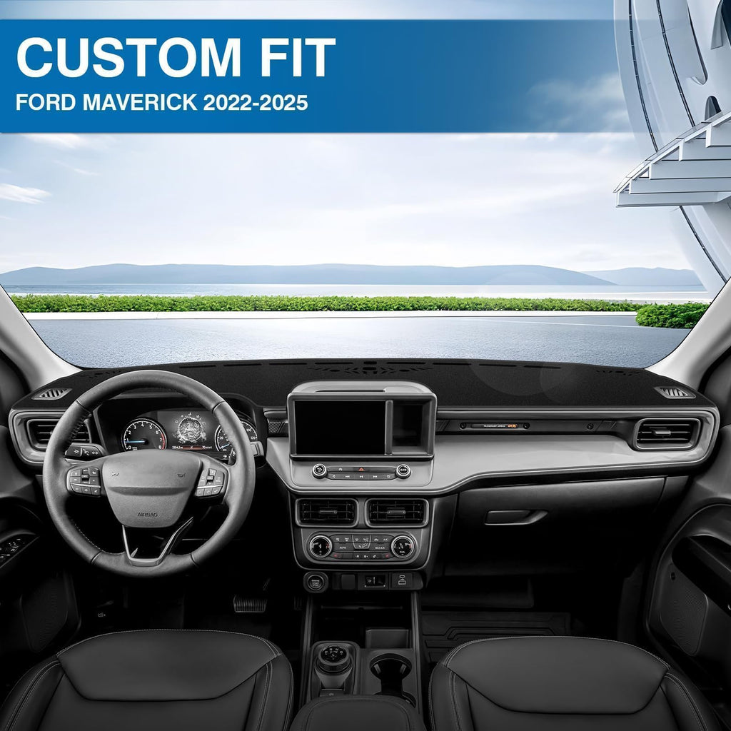 KUST Black Dash Cover for Ford Ranger 1995-2011/Ford Explorer 1995-2001/Mazda B2300 B2500 B3000 B4000 1995-2008/Mercury Mountaineer 1997-2001 Polyester Dashboard Cover Accessories for Ranger
