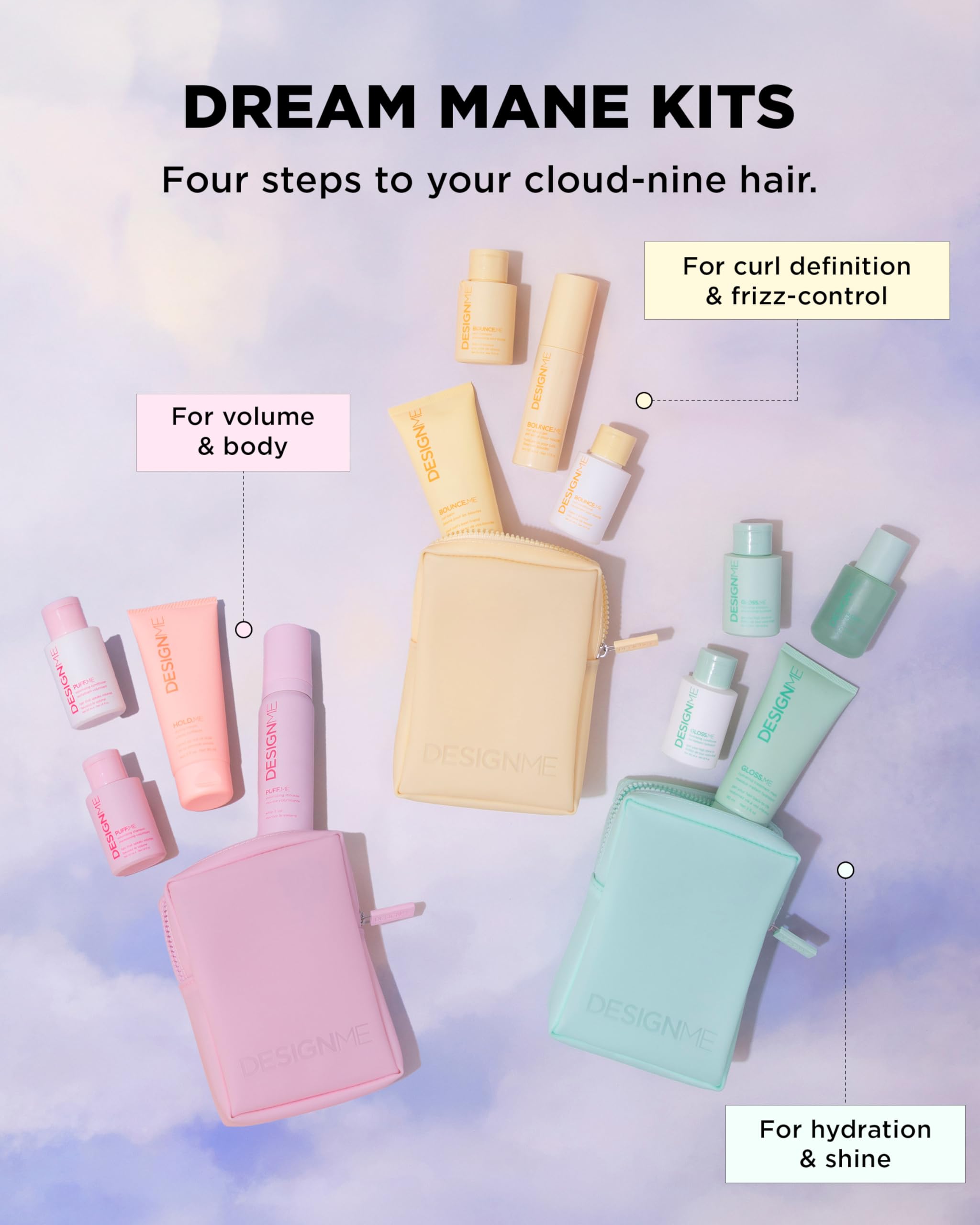 Design.Me BOUNCE.ME Curl Balm and Cream for Curly Hair with Nourishing Argan Oil | Wave, Coil, and Curl Defining Cream | Sulfate Free and Paraben Free (8.5 Fl Oz)