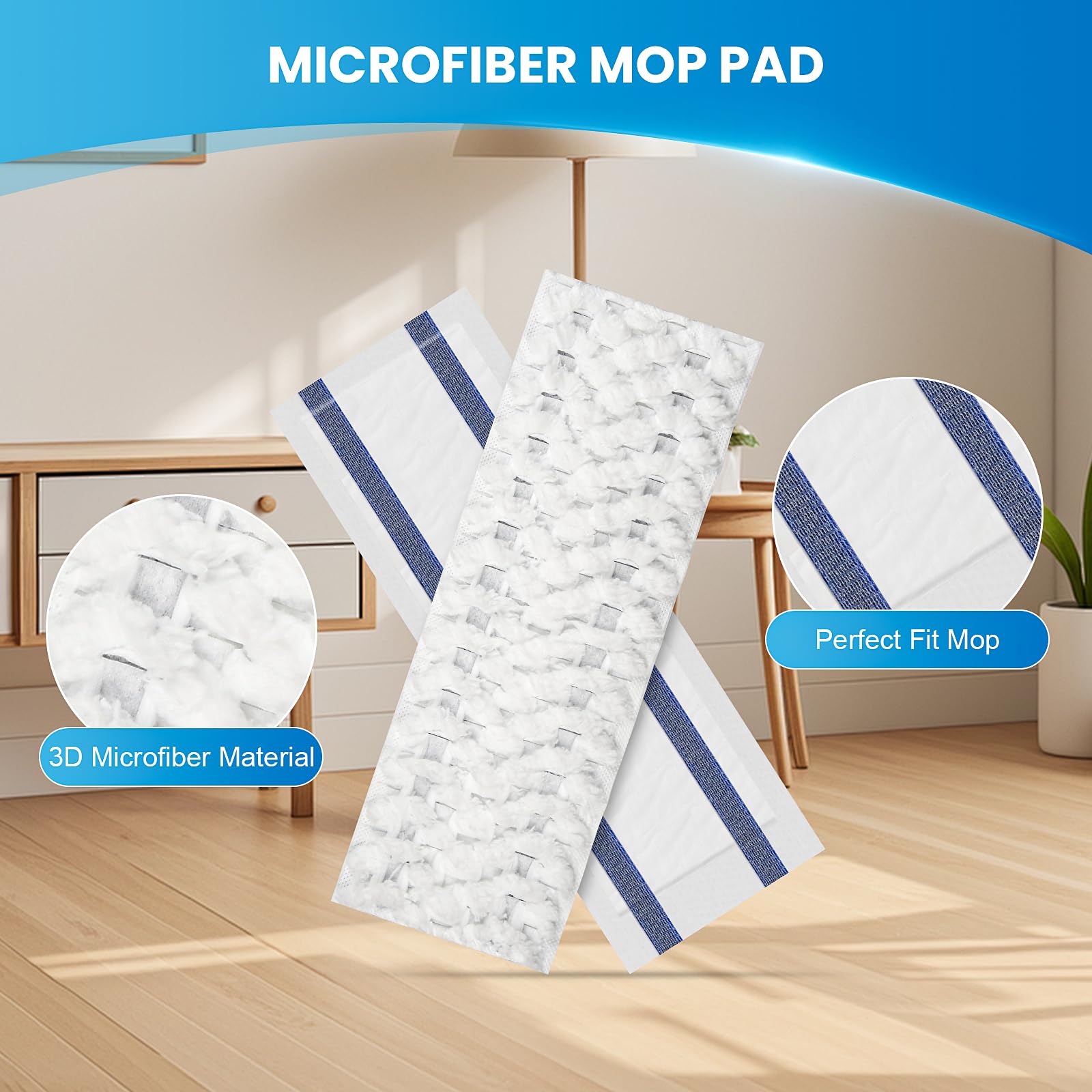 3 Pack Deep Clean Pads for Bona Family of Mops | Washable & Reusable Microfiber Cleaning Pad for Hardwood and Multi-Surface