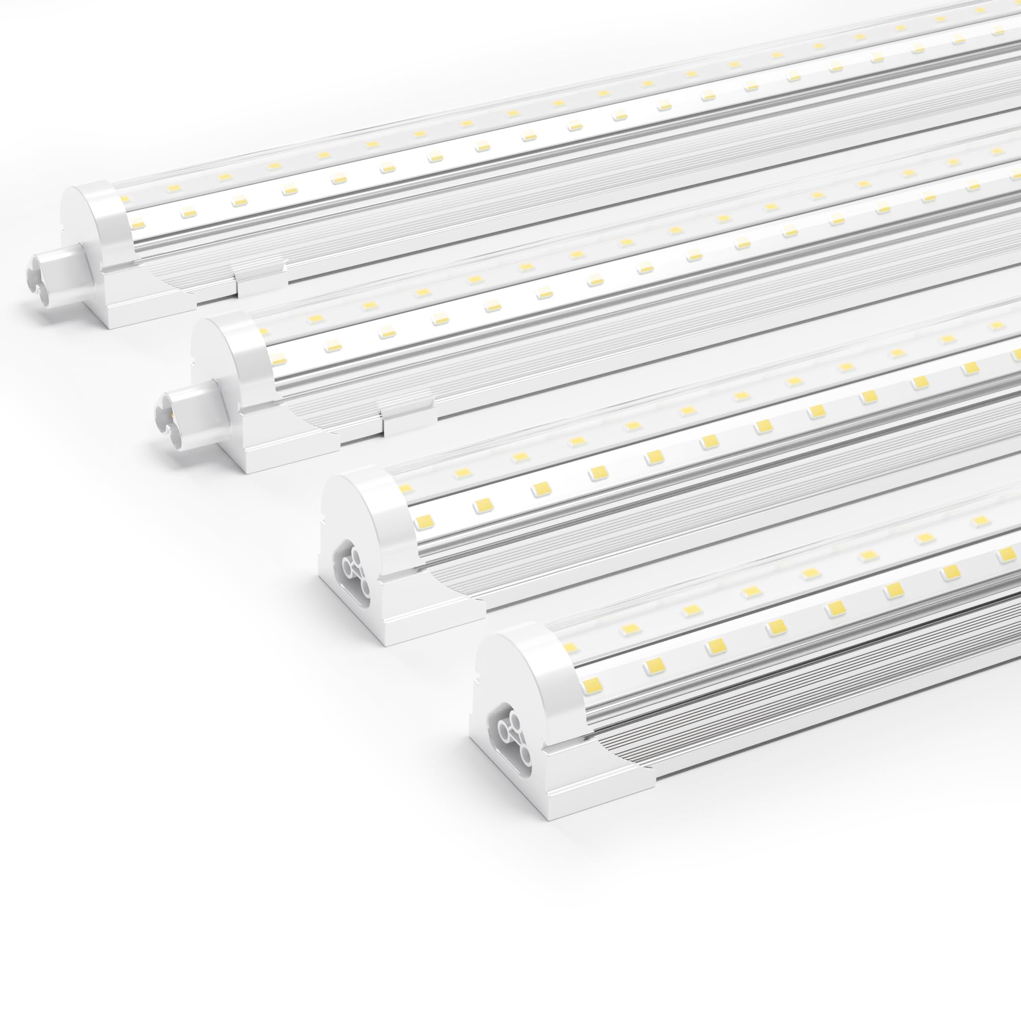 Ensenior 4FT LED Shop Lights - 5000LM 6000K Ultra Bright Daylight, T8 Commercial Bay Lighting, LED Lights for Garage/Shop/Basement, 36W (139 LM/W), Linkable, Plug & Play, ETL & FCC Certified, 4 Pack