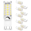 ALIDE G9 Led Bulbs Dimmable 3W Replace 20W 25W 30W Halogen Equivalent,2700K Soft Warm White, AC120V G9 Clear T4 Bi-pin Led Bulbs for Chandelier Pendant Wall Home Lighting,300LM,360 Deg,10Pack