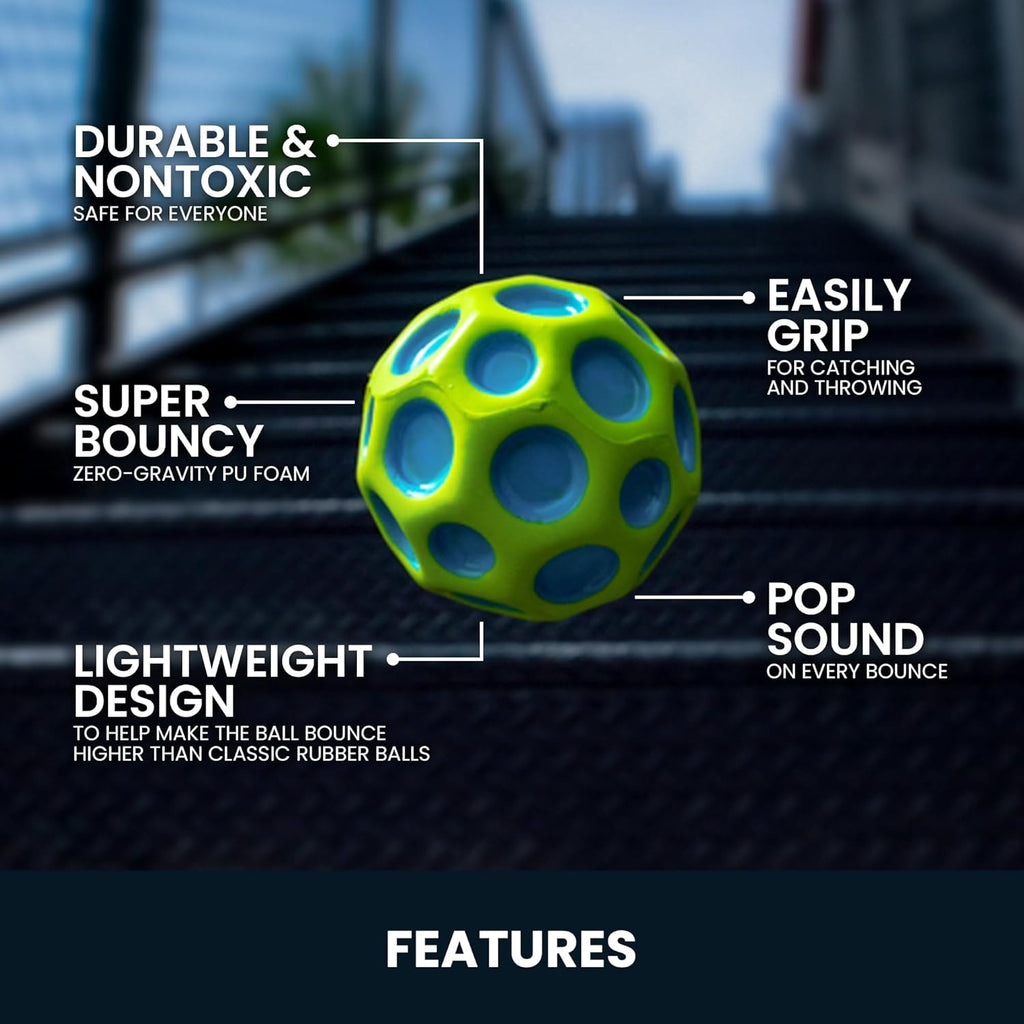 Waboba Moon Ball Gradient Hyper Bouncy Ball - All Ages Extreme Bounce and Fun - Super High Bouncing Ball Perfect for Active Play and Outdoor Games - Undersea