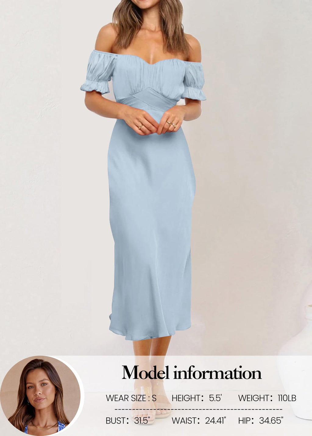 KIRUNDO Women's 2026 Spring Summer Satin Wedding Guest Midi Dress Off The Shoulder Wrap Party Cocktail Formal Prom Dresses
