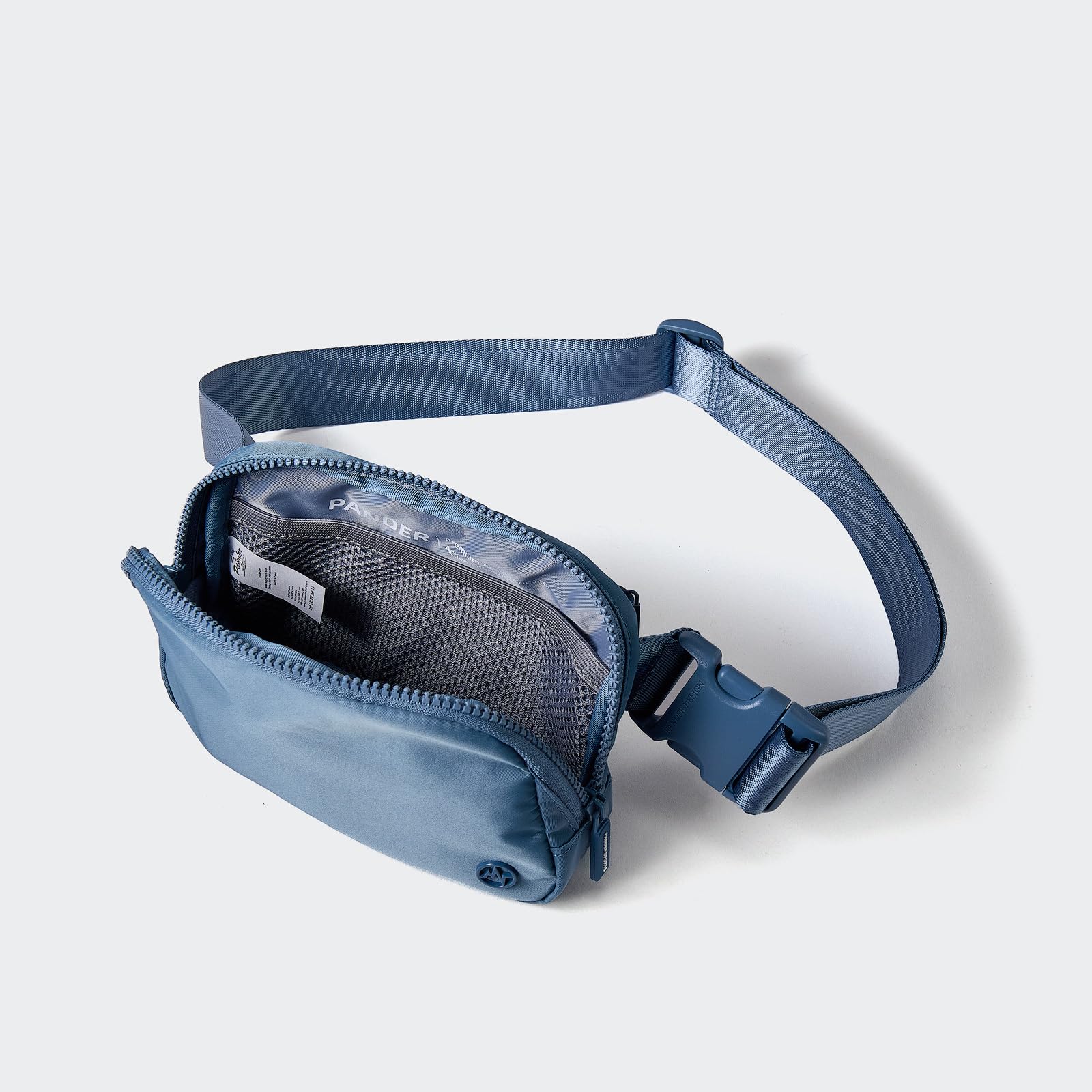 Pander Two Way Zipper Fanny Pack Nylon Everywhere Belt Bag for Women, Water Repellent Waist Packs, Crossbody Bags with Adjustable Strap (Black).