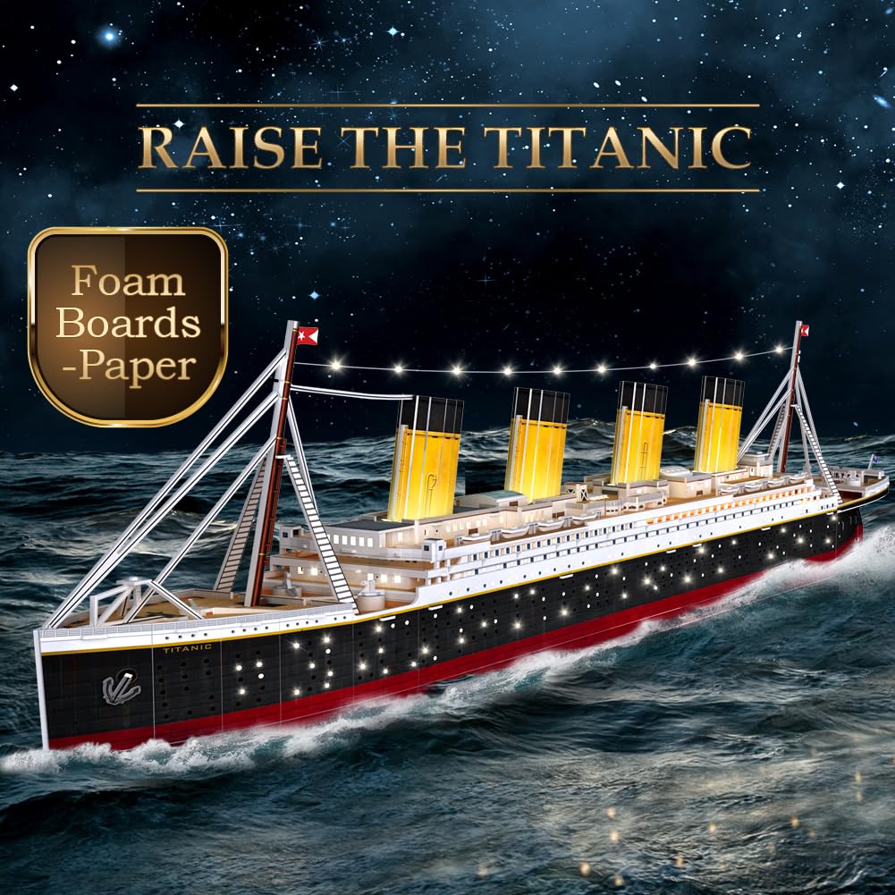 CubicFun 3D Ship Puzzles for USS Constitution Sailing Boat Models for Adults and Teens Toys, 193 Pieces