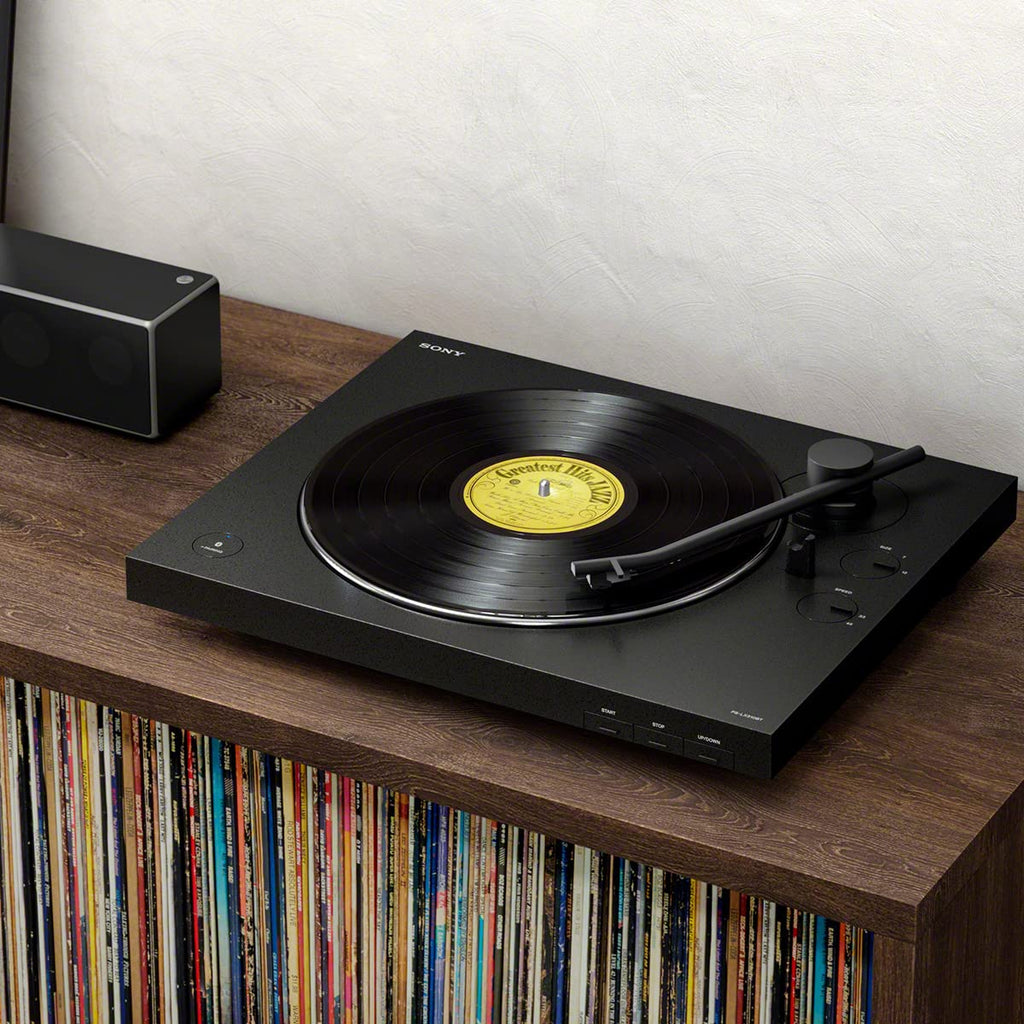 Sony PS-LX310BT Belt Drive Turntable: Fully Automatic Wireless Vinyl Record Player with Bluetooth and USB Output Black