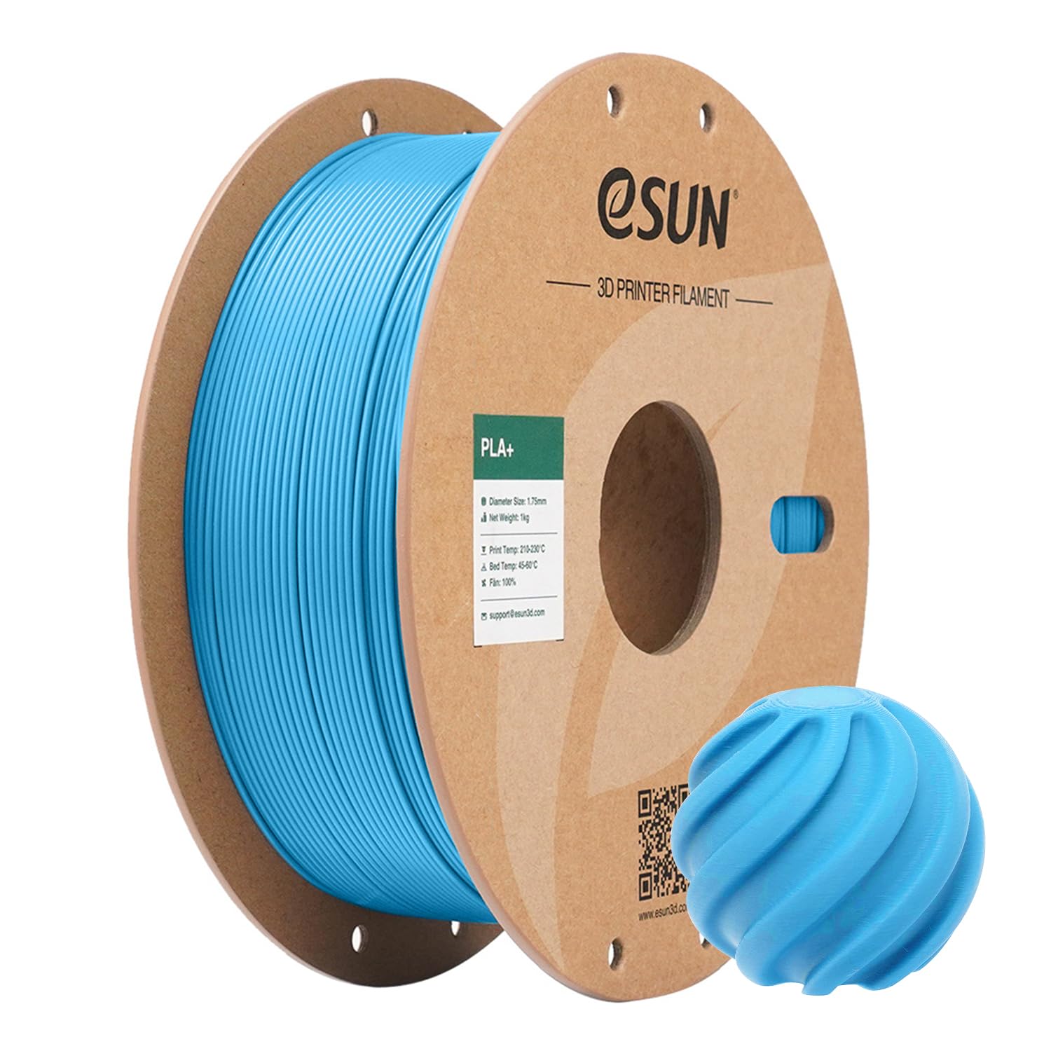 eSUN Matte PLA Filament 1.75mm, Matte 3D Printer PLA Filament, 1KG Spool 3D Printing Filament for 3D Printers, Paper Reel, Almond Yellow