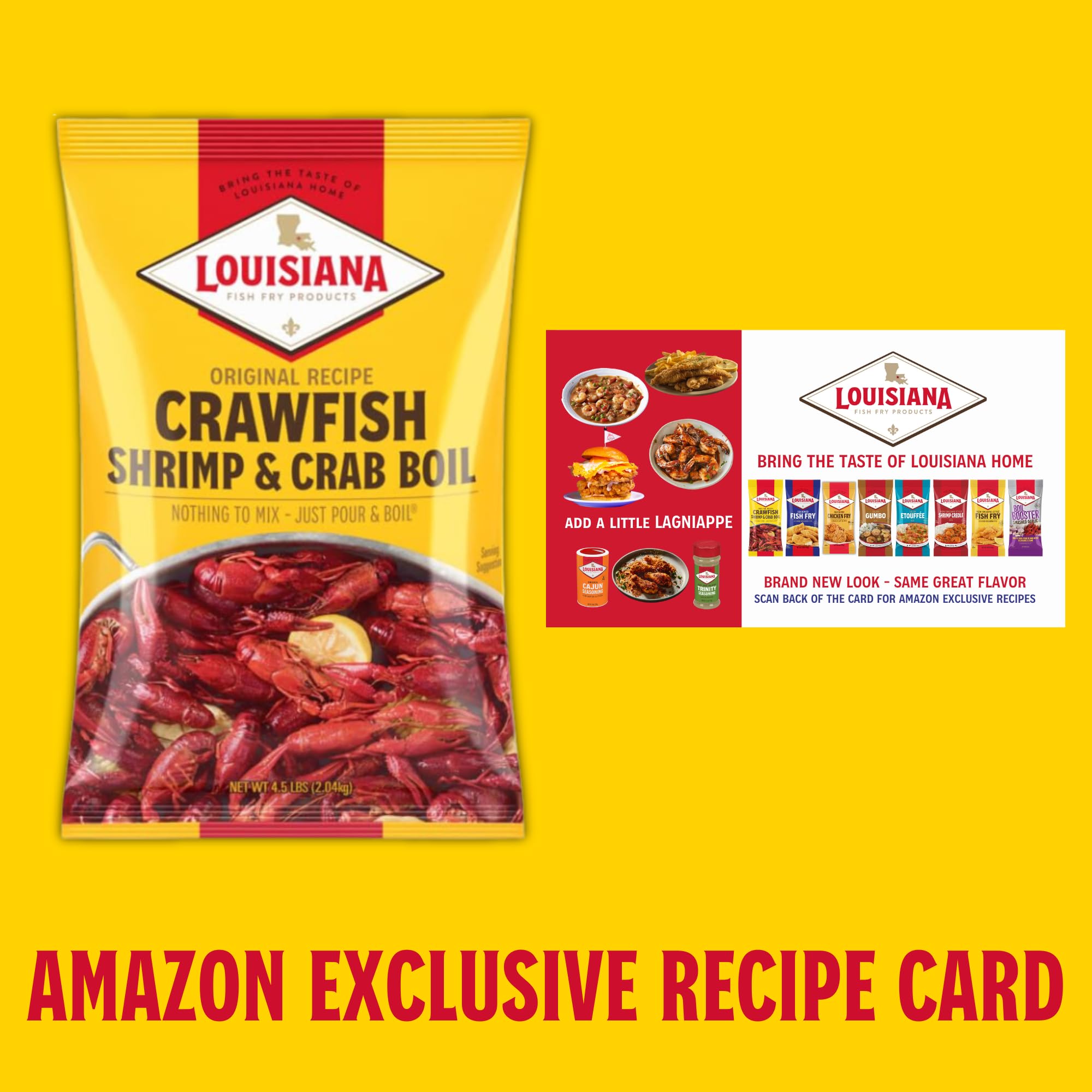 Louisiana Fish Fry Products Crawfish, Shrimp & Crab Boil Seasoning - Spicy & Delicious Seafood Powder Complete Seasoning - Low Salt Cajun Seasoning (4.5 Pound (Pack of 2))