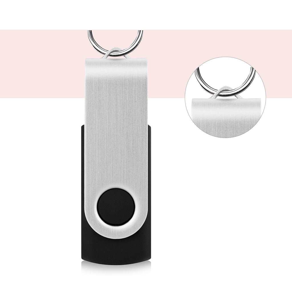 KOOTION 10 X 1GB USB Flash Drive 1gb Flash Drive Swivel Thumb Drive Memory Stick Keychain Design Blue