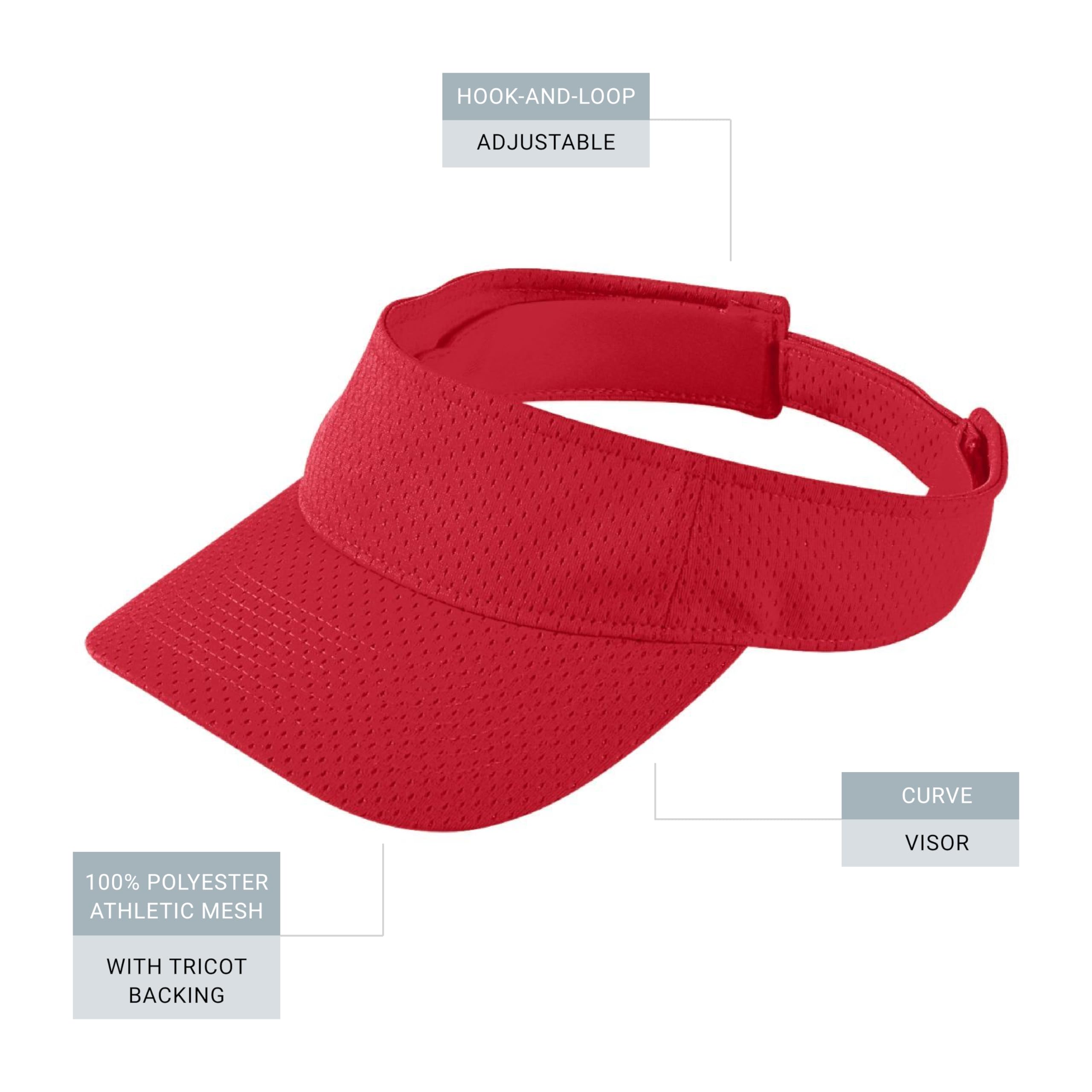 Augusta Sportswear Women's Athletic Mesh Visor - Stylish Sun Hat for Golf, Running, and Outdoor Activities