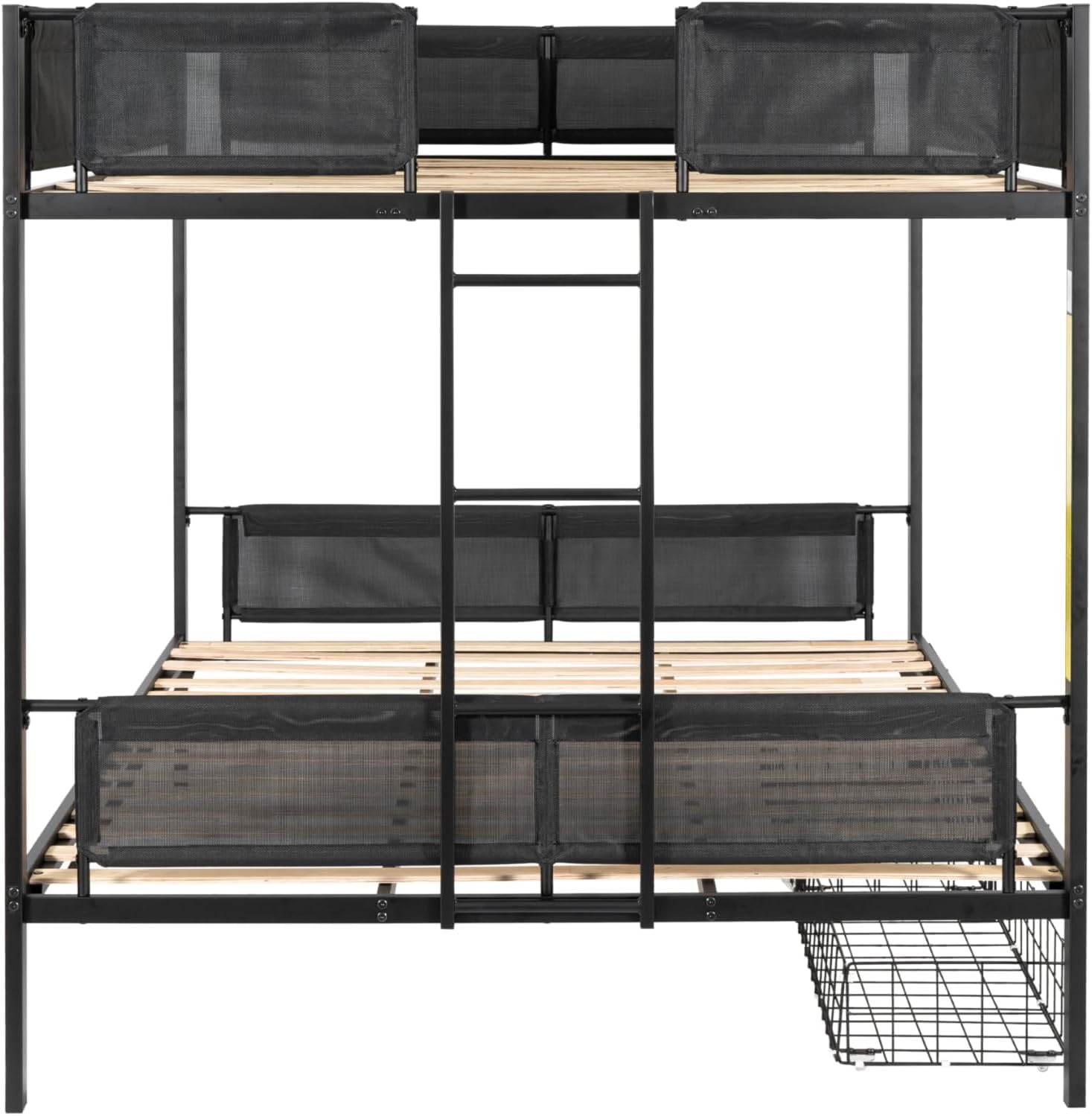 DNYN Twin Size Loft Bed with Desk & Storage Drawers& Table Set for Kids Bedroom,Covertible Twin-Over-Twin Bunkbeds Design,Easy Assemble & Space Saving & No Box Spring Needed,for Small Space, Black
