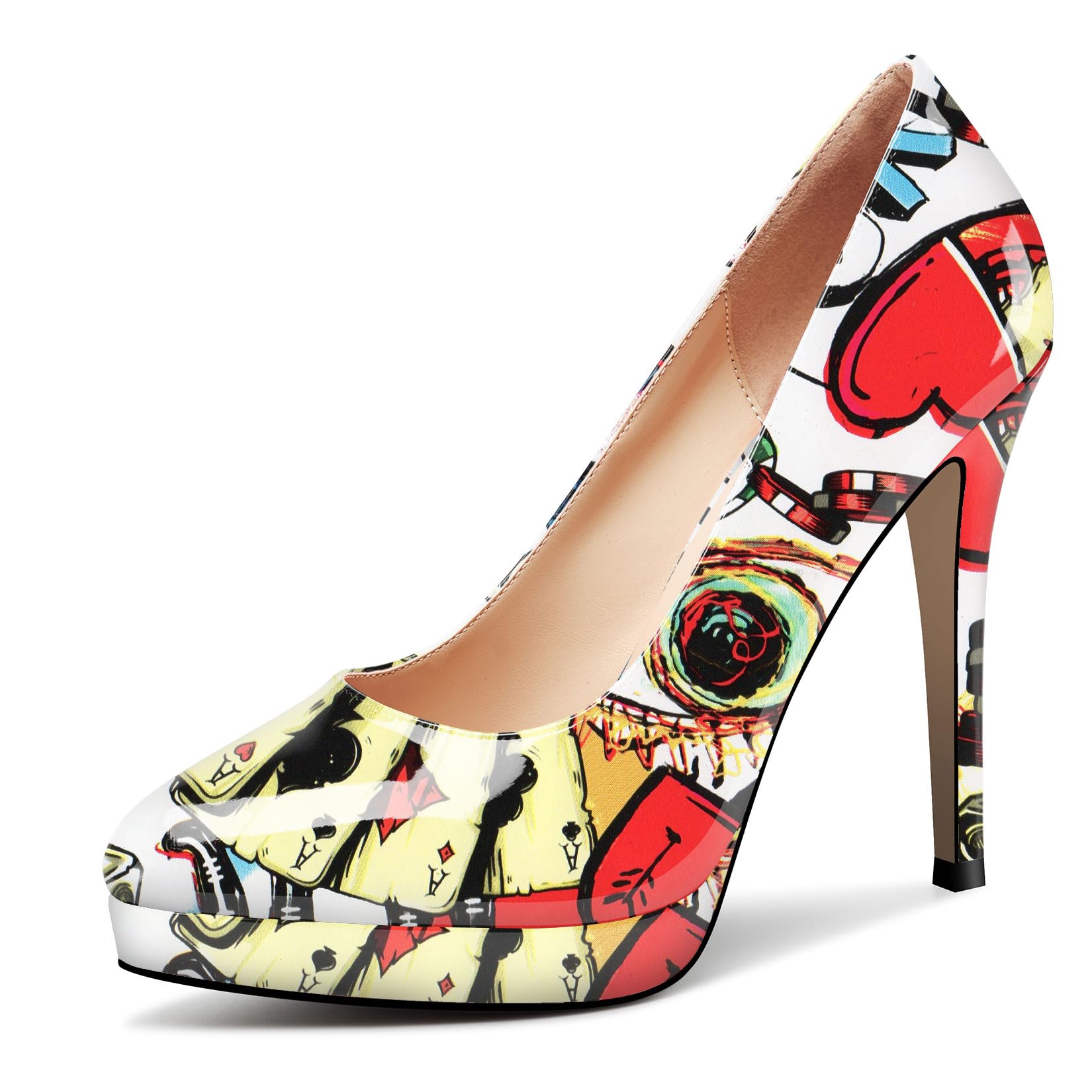 Castamere Womens High Heels Platform Pumps Slip-on Stilettos 12CM Heel Office Dress Shoes
