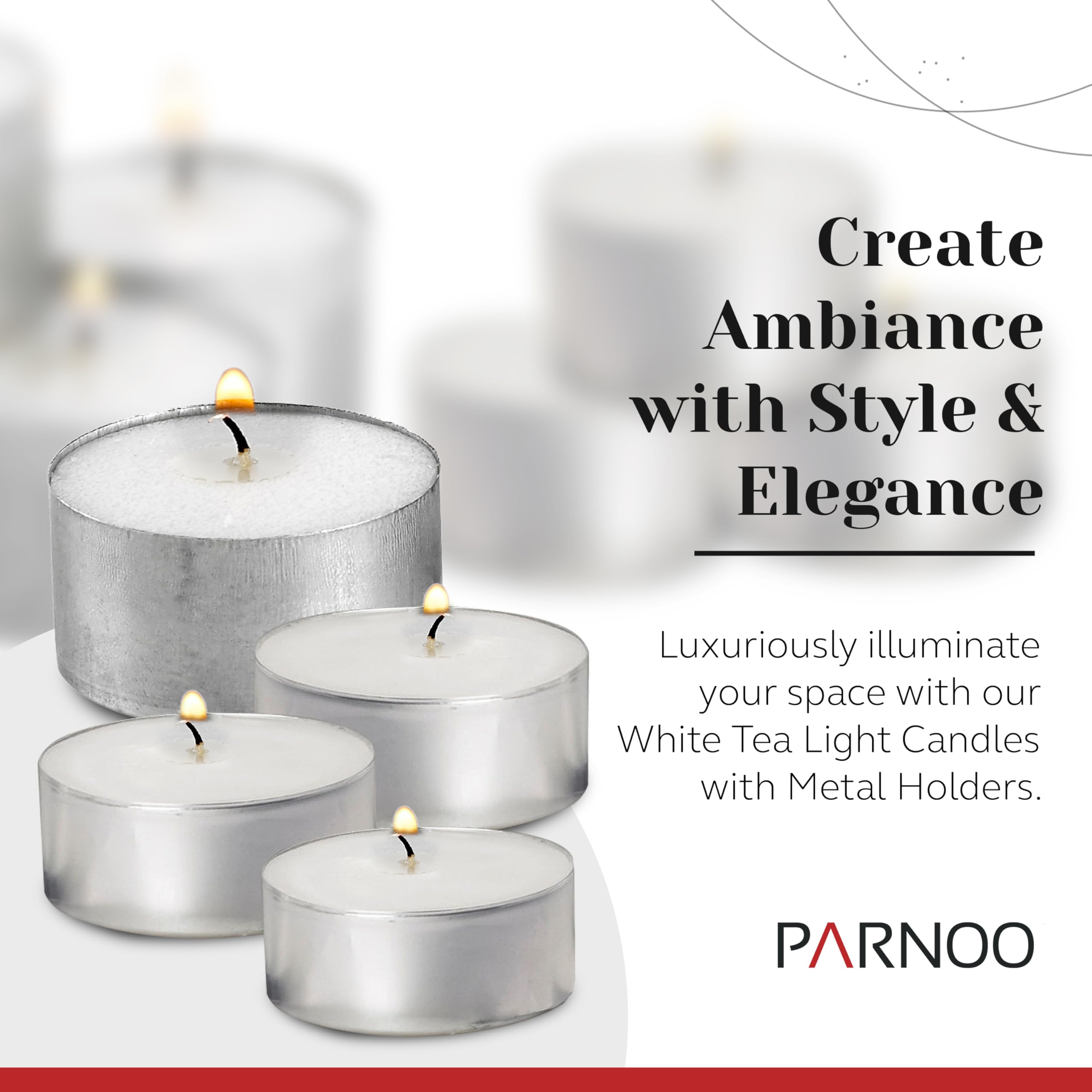 250 Pack Tealight Candles in Metal Cups - Clean, White Unscented Tealight with 3 Hour Long Burning Time - Votive Candles Bulk for Romantic Dinner, Weddings, Spa & Hotels