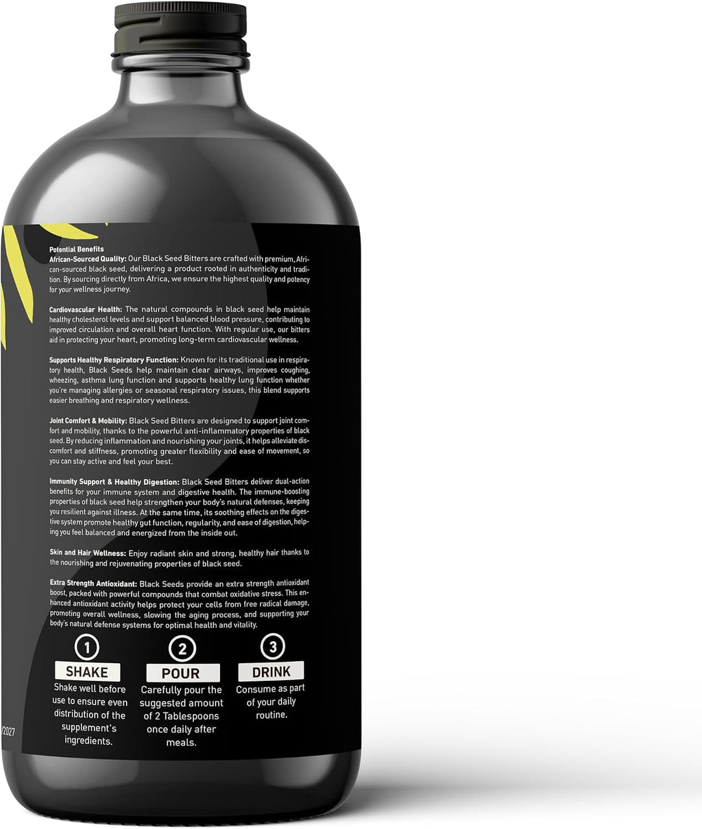 Nature's Blooms Soursop & Black Seed Bitters Bundle, 16 oz Each, 2 Bottles