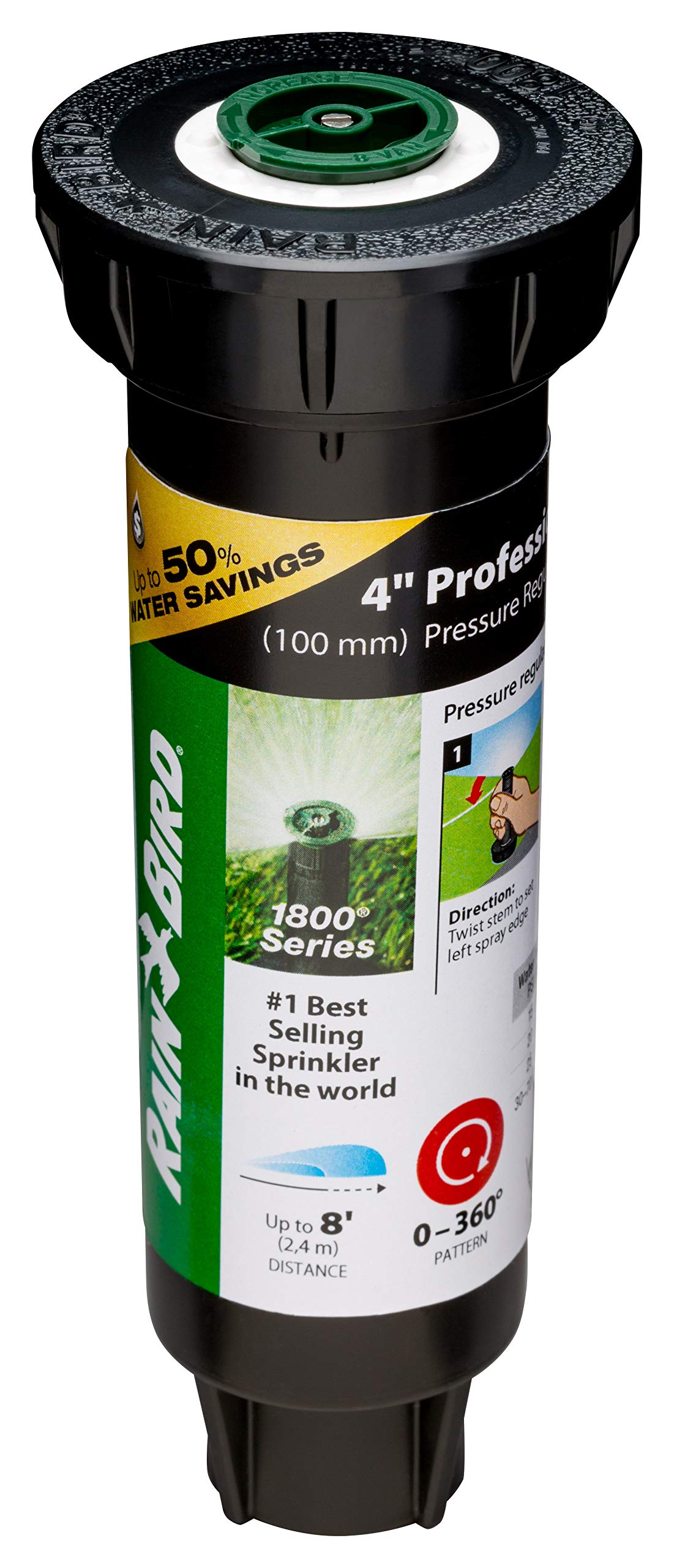 Rain Bird 1802AP4PRS PRS Professional Pop-Up, Full Circle, 3-4 Feet, 2"