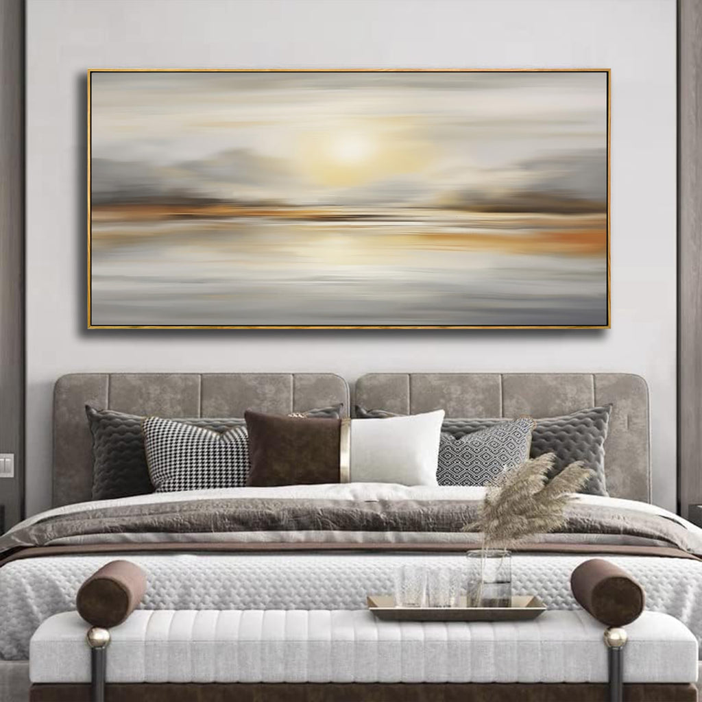 VHMING Abstract Wall Art Artwork Retro Trees Pictures Decor Canvas Painting Framed Ready to Hang Living Room Bedroom and Office Wall Decor 20x40 Inch