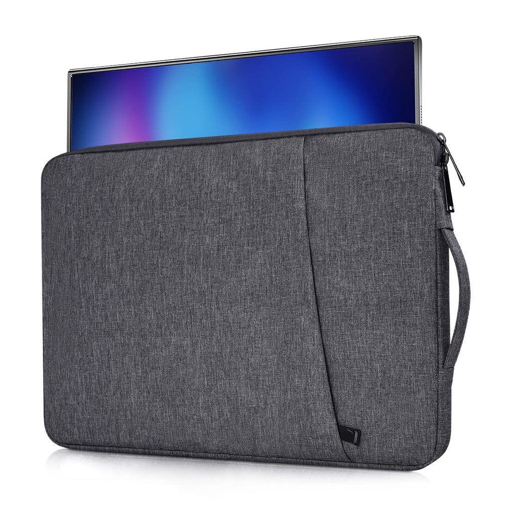 15.6 Inch Portable Monitor Case, Protective Carrying Sleeve Compatible with KYY MNN InnoView Most 16.1/15.6 in Monitors, Water Resistant Monitors Bag with Accessory Pocket, Black