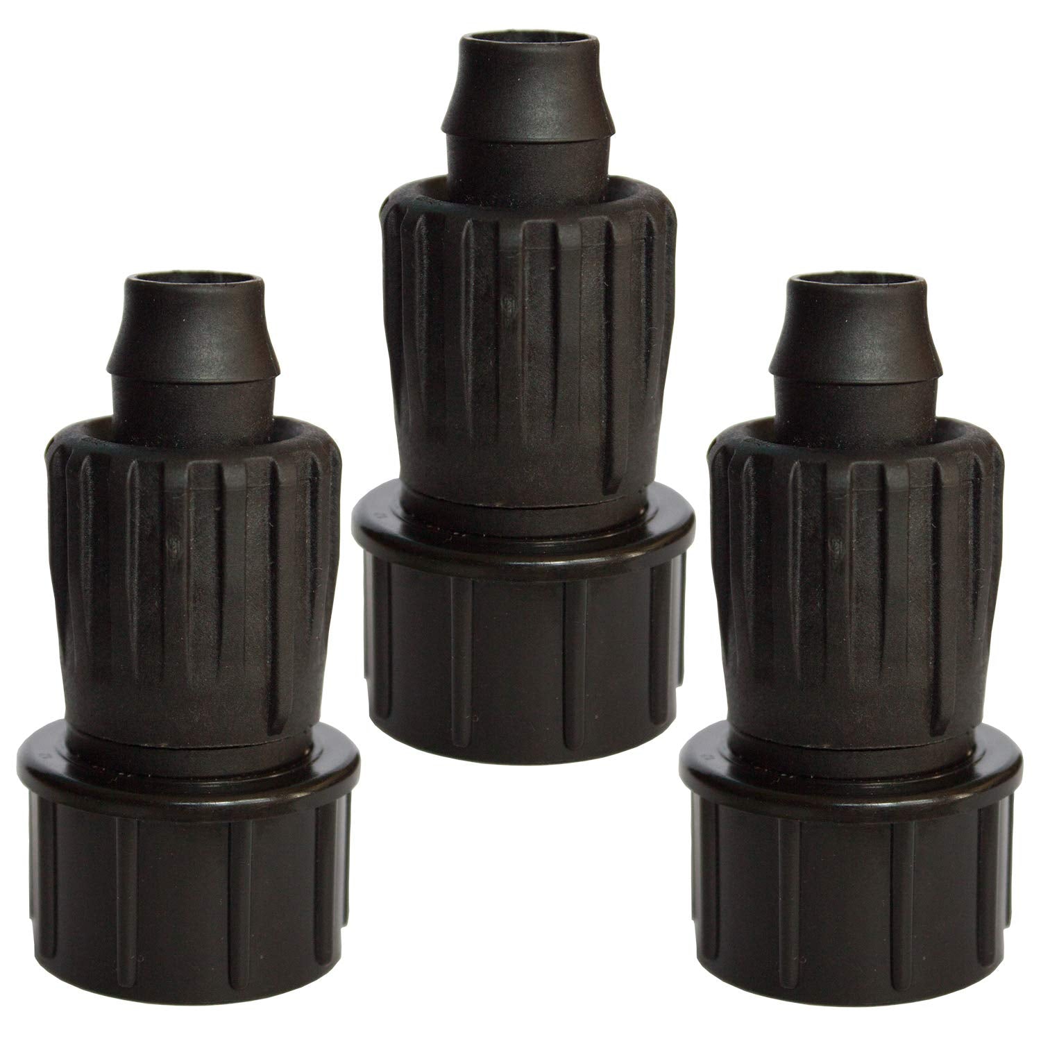 3-Pack 1/2 Inch Drip Irrigation Tubing to Faucet/Garden Hose Adapter - Reusable Connector Fittings for Most Rain Bird, Orbit, Dig, Toro 1/2 or 5/8 Tubing x 3/4" FHT