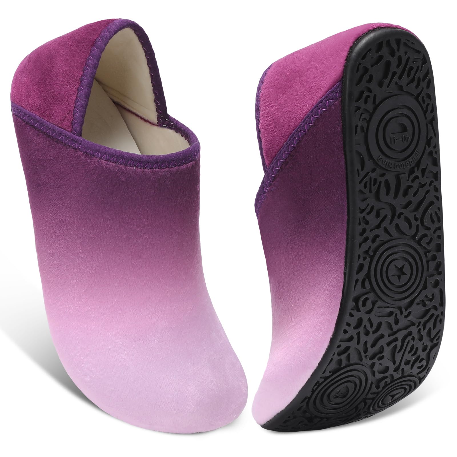XIHALOOK House Slippers for Women Men Cozy Sock Shoes with Soft Rubber Sole Slip On for Indoor/Outdoor