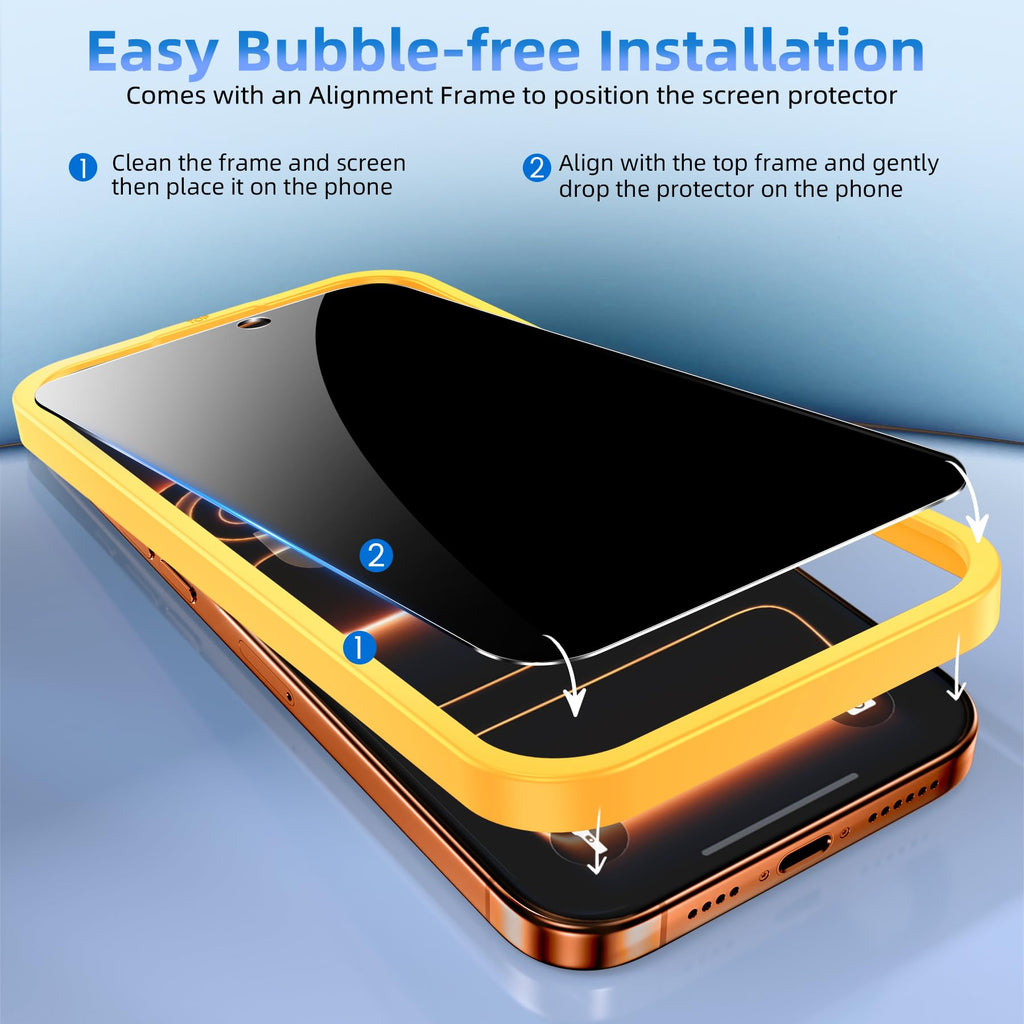 WHPXJY Privacy Screen Protector for iPhone 11 Pro Max & iPhone Xs Max (2 Pack), Tempered Glass Film with 28° Privacy Protection, Anti-Scratch, Easy Installation, Bubble-Free (Not for iPhone 11)