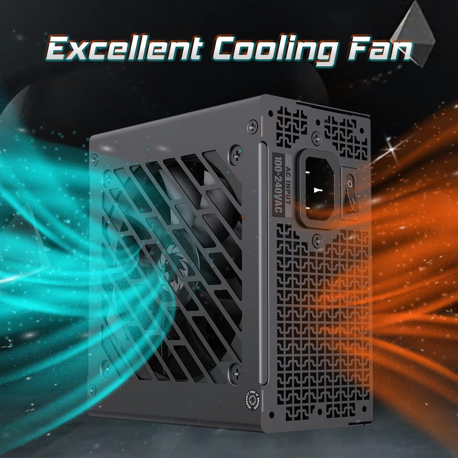 GAMEMAX SFX Power Supply 650W, Full Modular, 80 Plus Gold PSU (GS-650G BK)