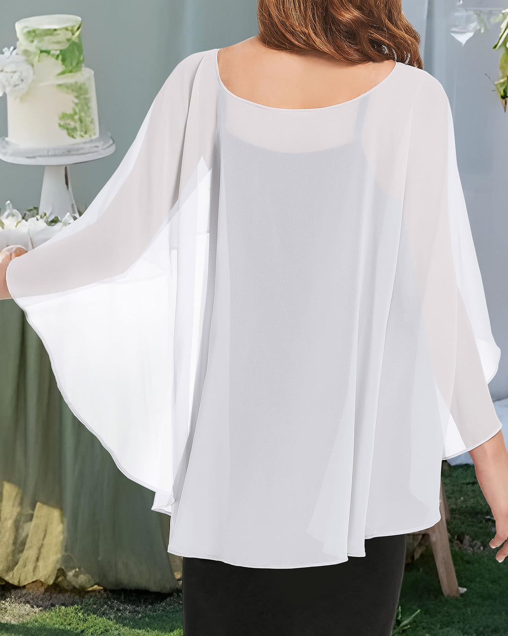 Womens Capelets Shawls and Wraps for Evening Dress Chiffon Capes Wedding Cover Up
