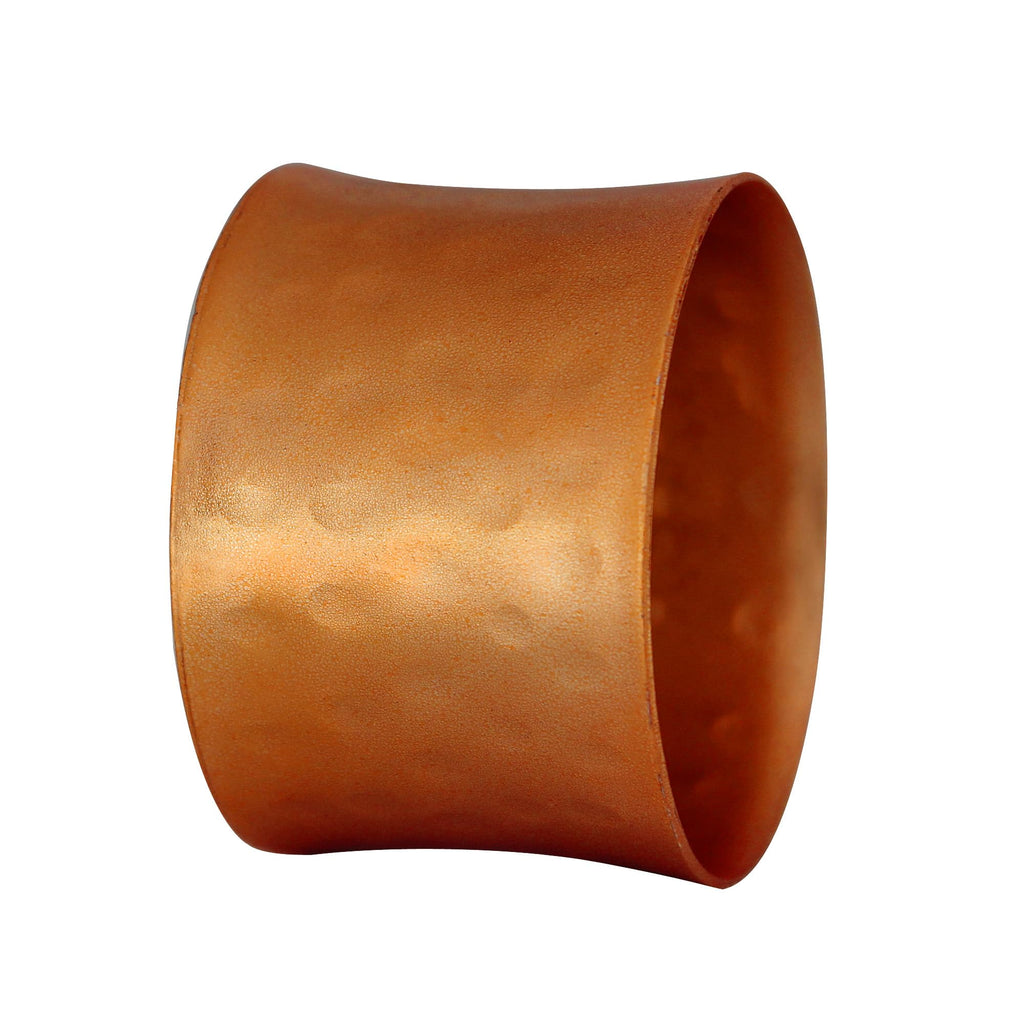 ITOS365 Handmade Round Hammered Antique Napkin Rings Holder for Dinning Table Parties Everyday, Set of 12