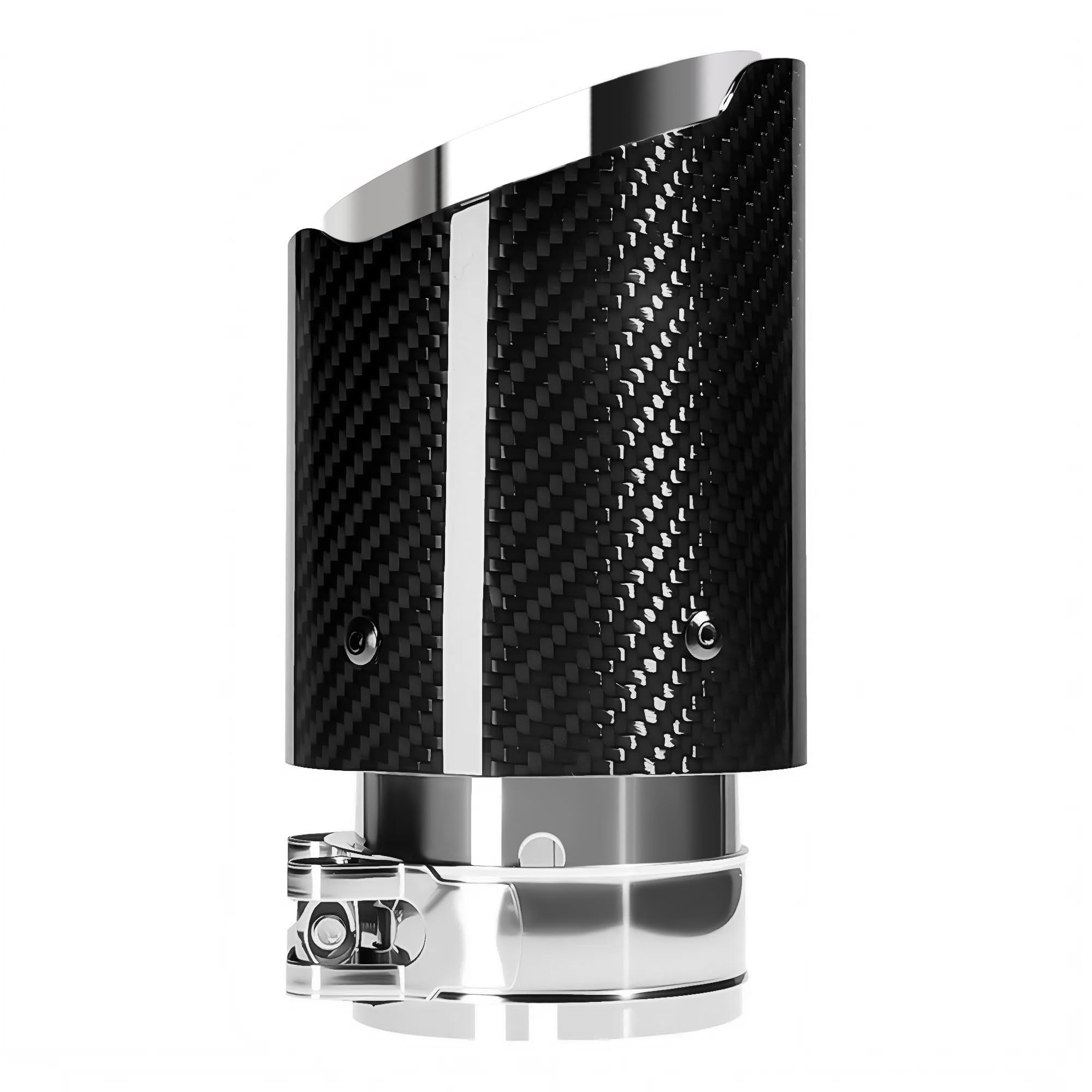 2"Inlet 3"Outlet Car Exhaust Tips Carbon Fiber Tailpipe Exhaust Pipe Tail Throat Tail Pipe Burnt Need Height>3.5 Inch Widht>3.5 Inch