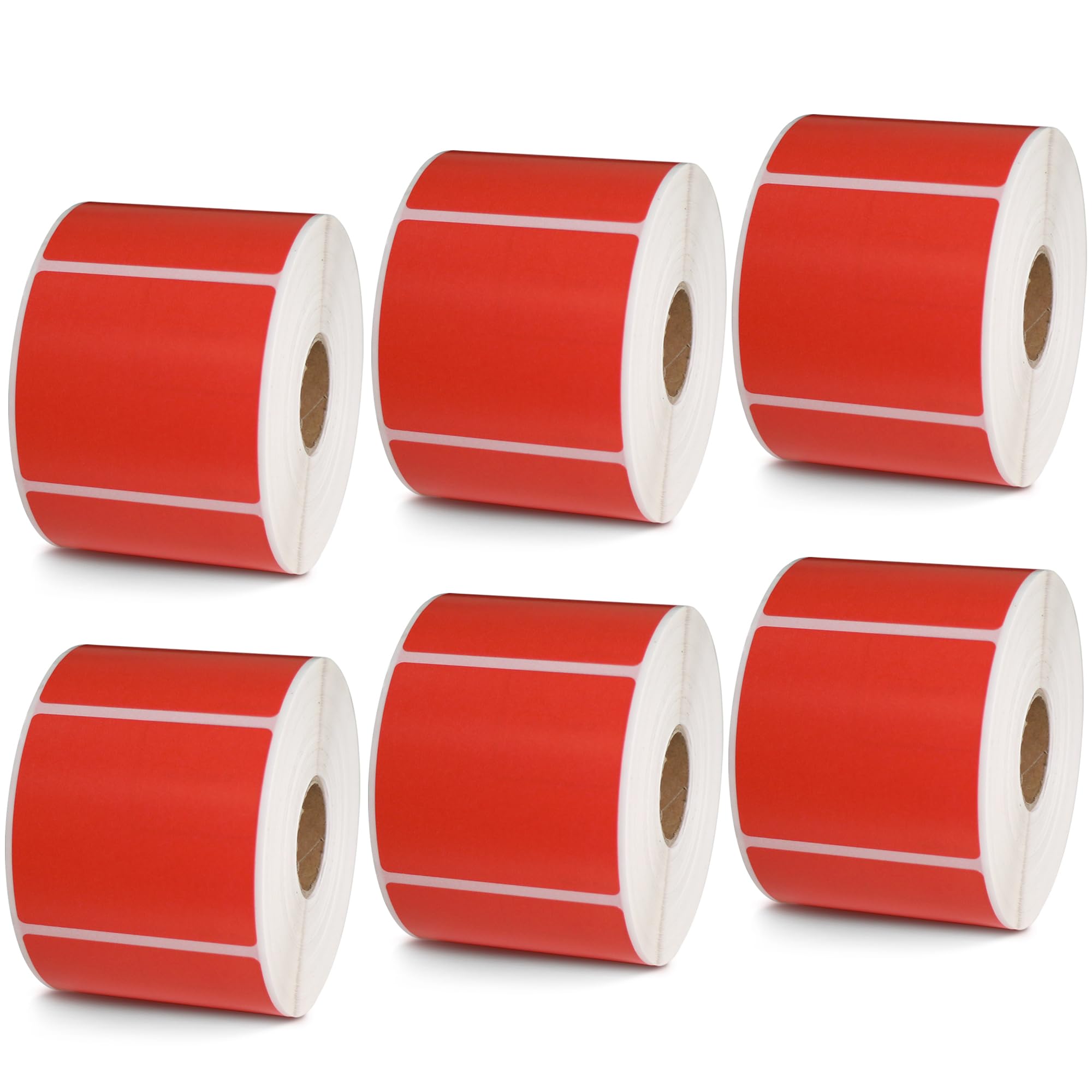 BETCKEY - 1" x 0.5" Small Labels Compatible with Zebra & Rollo Label Printer, Premium Adhesive & Perforated[Light Blue, 6 Rolls, 14580 Labels]