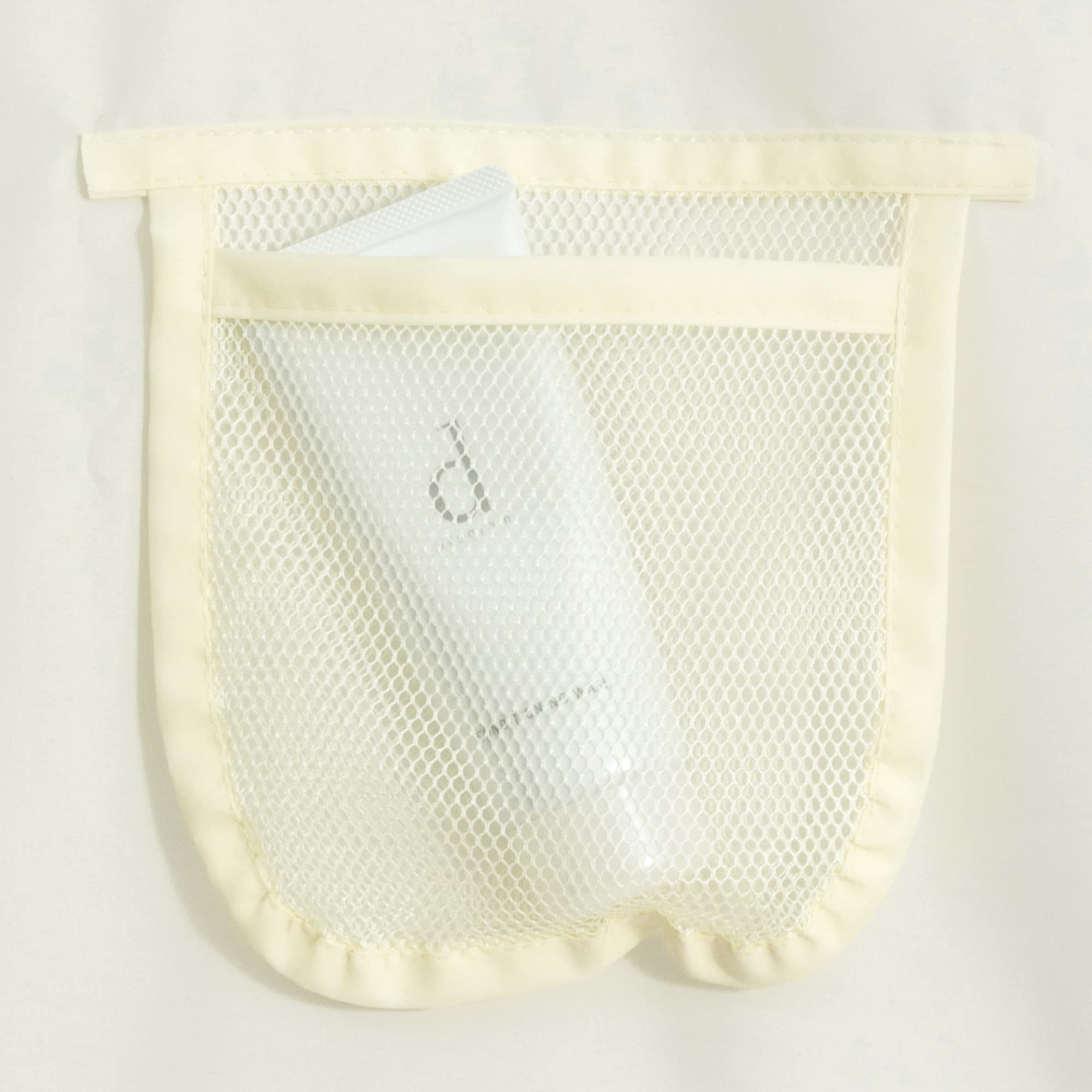 N&Y HOME Waterproof Fabric Shower Curtain or Liner with 9 Mesh Pockets - Black, 71x72 Inches