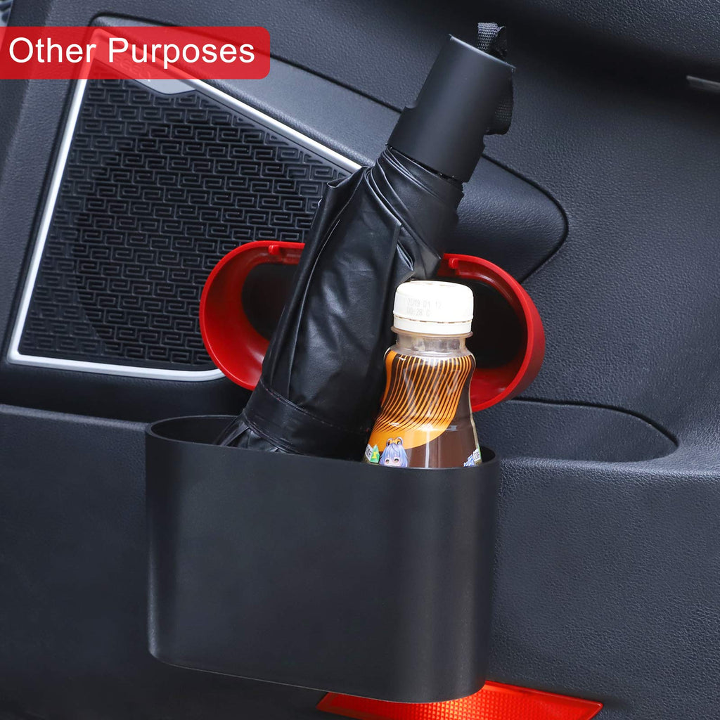 Accmor Car Trash Can with Lid, Mini Auto Dustbin Garbage Organizer with 30 Pcs Plastic Trash Bag, Automotive Garbage Container Bin for Vehicle, Home, Office