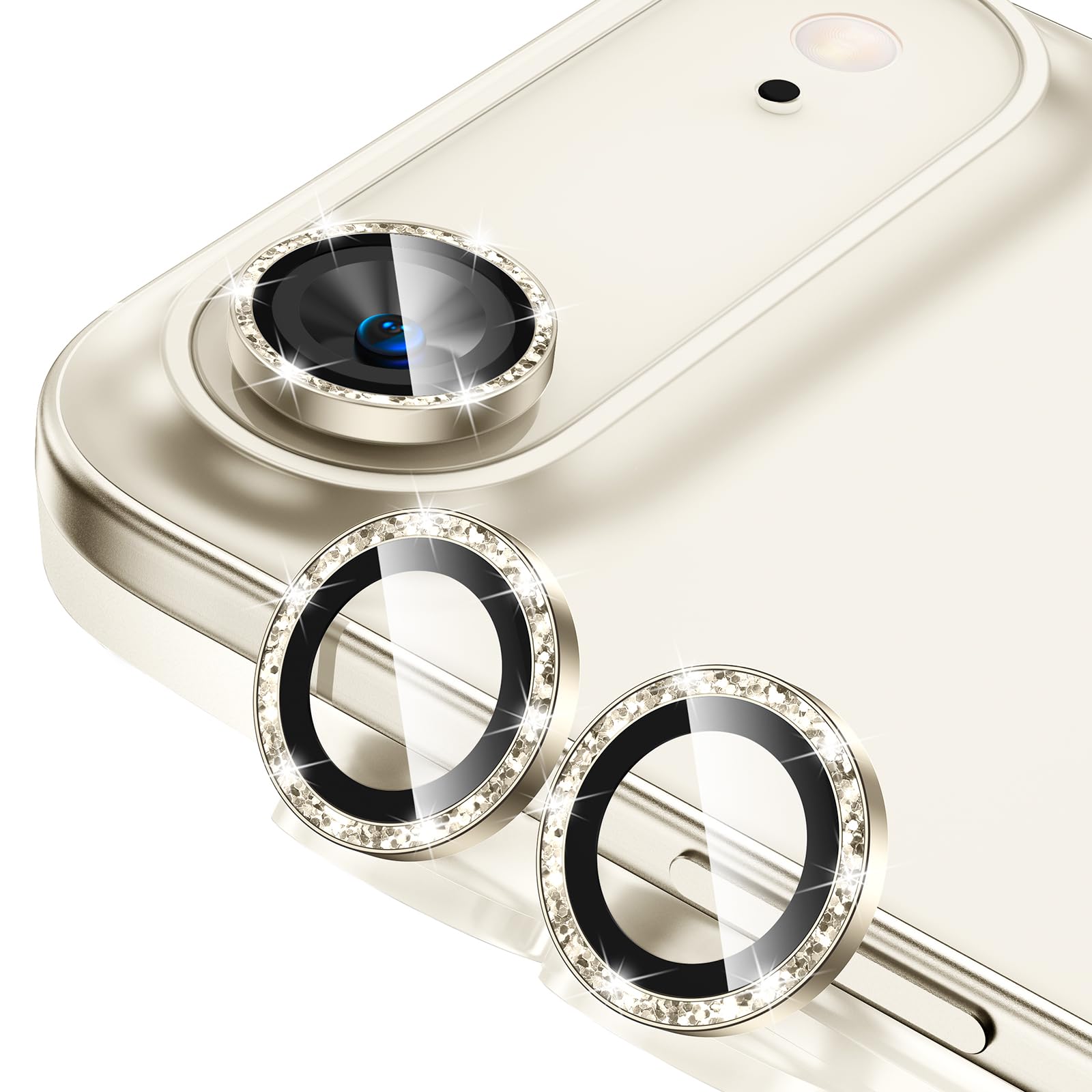 Tensea for iPhone 13 mini/iPhone 13 Camera Lens Protector, 9H Tempered Glass Camera Cover Screen Protector Metal Individual Ring for iPhone 13mini 5.4 inch /13 6.1 inch