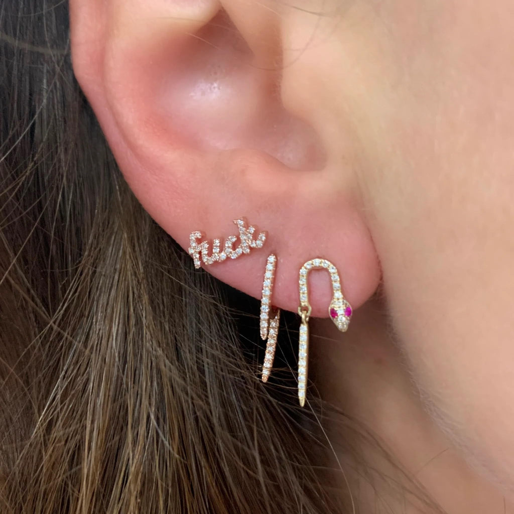 Obidos 14K Gold Plated Illusion Stud Earrings for Women | Triple Huggie Hoop Earrings for One Hole| Trendy Simple Hypoallergenic Fashion Accessories Gold Jewelry Gifts for Womens
