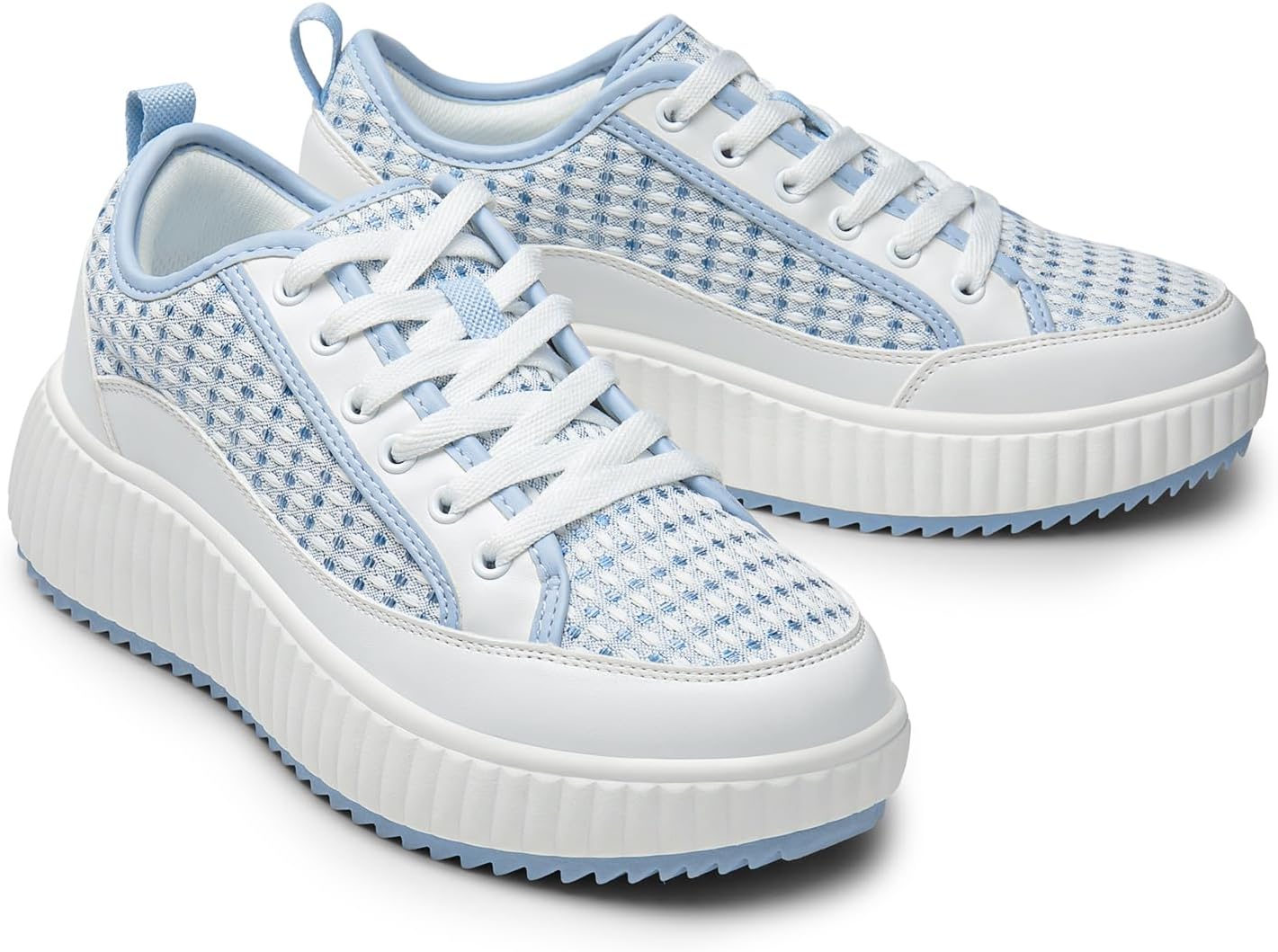 DREAM PAIRS Women Platform Chunky Lightweight Comfortable Casual Lace Up Sky Walking Fashion Sneakers