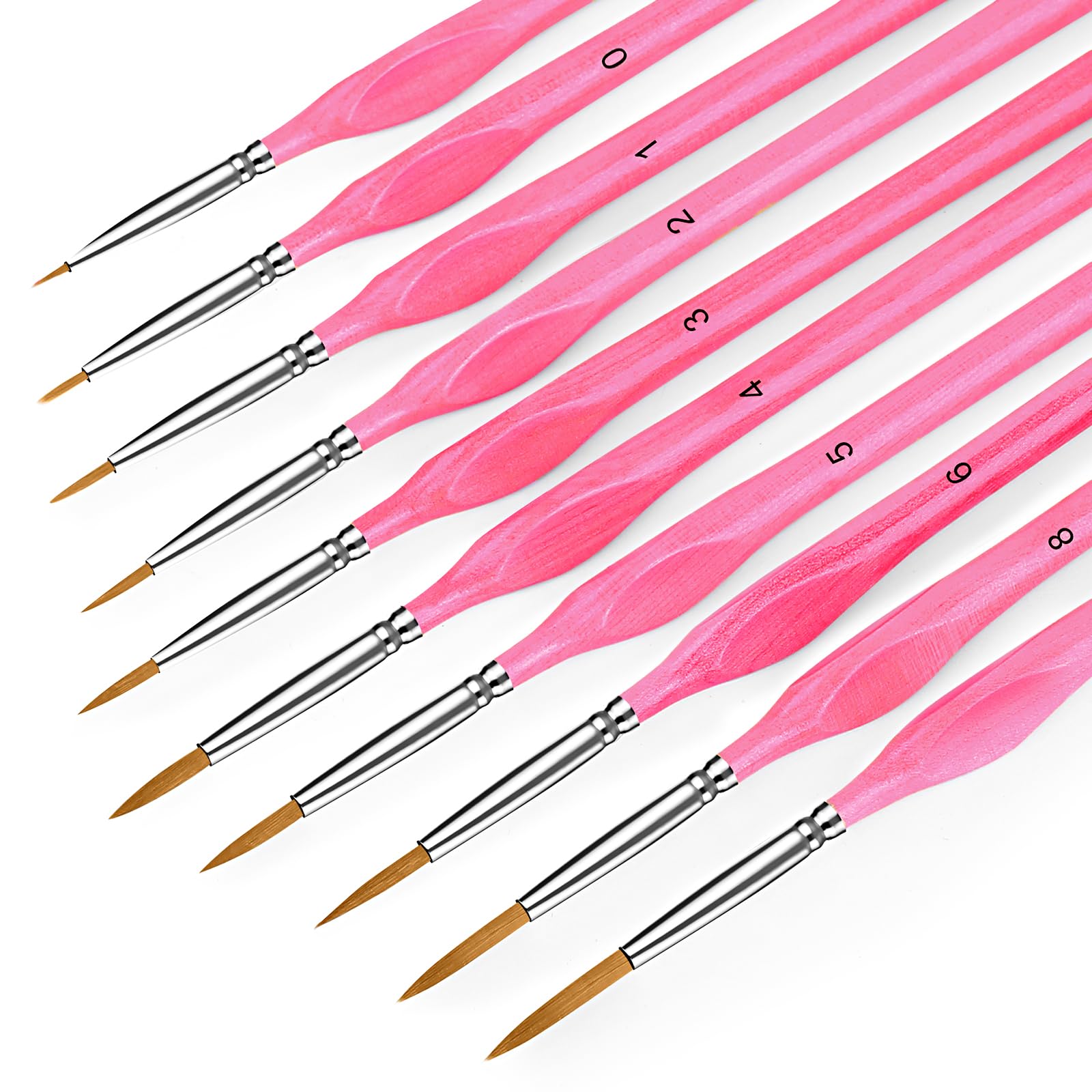 5PC Miniature Paint Brush for Fine Detailing, Detail Paint Brushes, Small Painting Brushes for Art, Crafts, Acrylic, Watercolor, Model, Face, Paint by Number, Figurine(Black)
